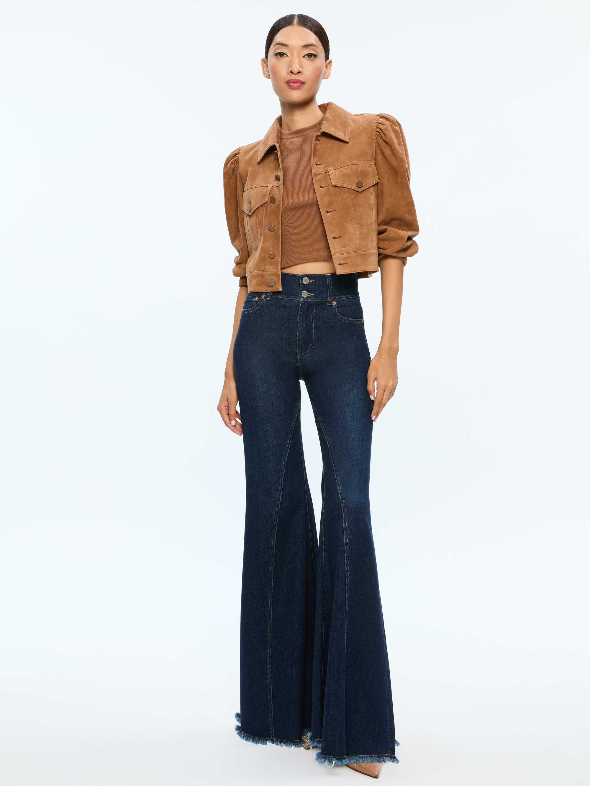 LANA SUEDE PUFFED SLEEVE JACKET - 3