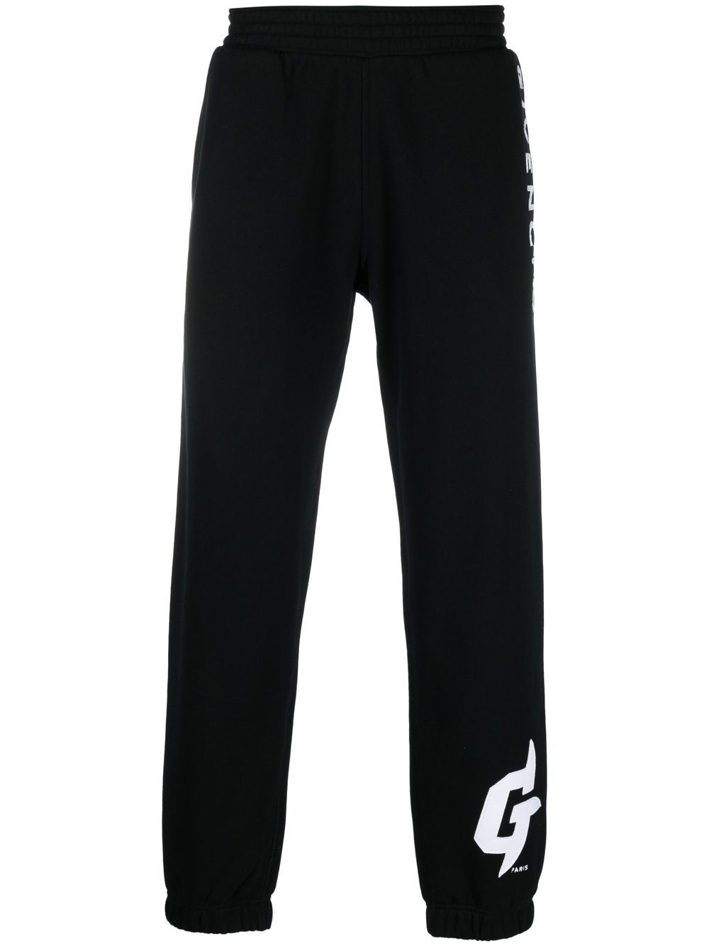 logo cotton track pants - 1