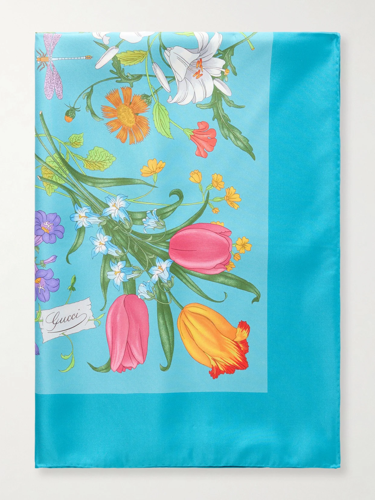 Flora Floral-print Silk-twill Scarf - 1