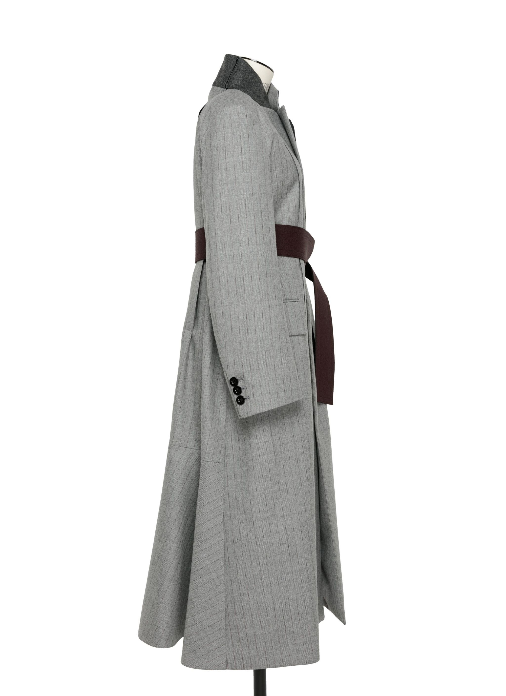 Chalk Stripe Coat - 4