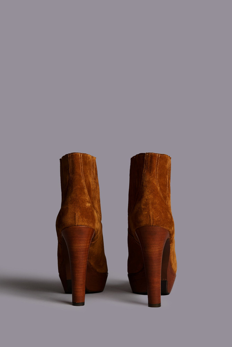 POINTY TOE PLATFORM HEELED BOOT 4