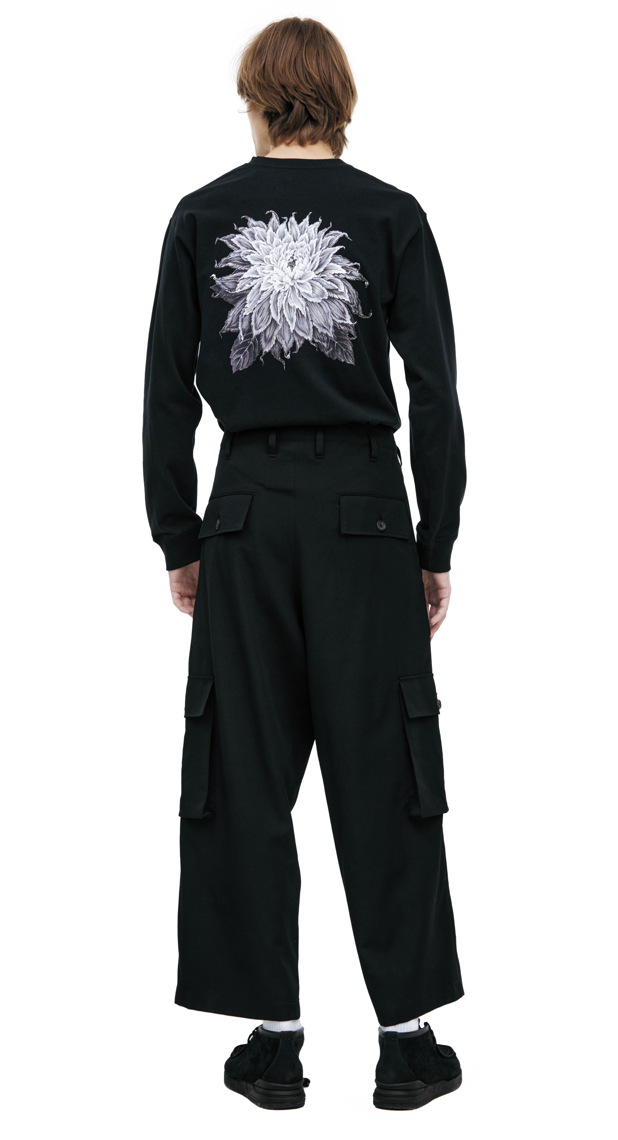 BLACK CARGO TROUSERS - 3