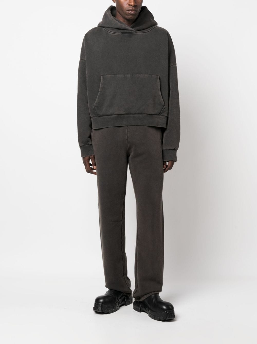 washed drop-shoulder hoodie - 2