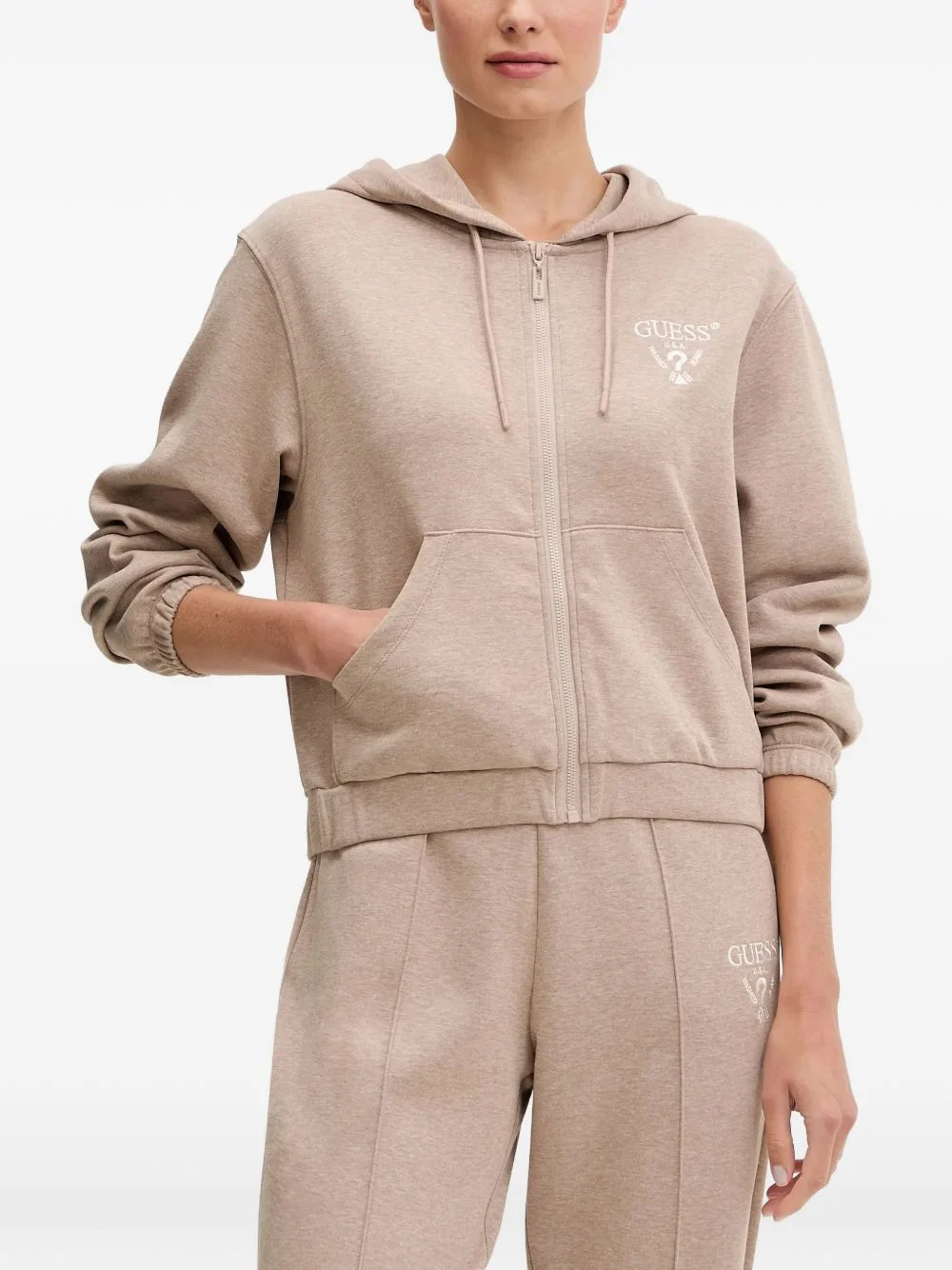 Roberta logo zip-up hoodie - 1