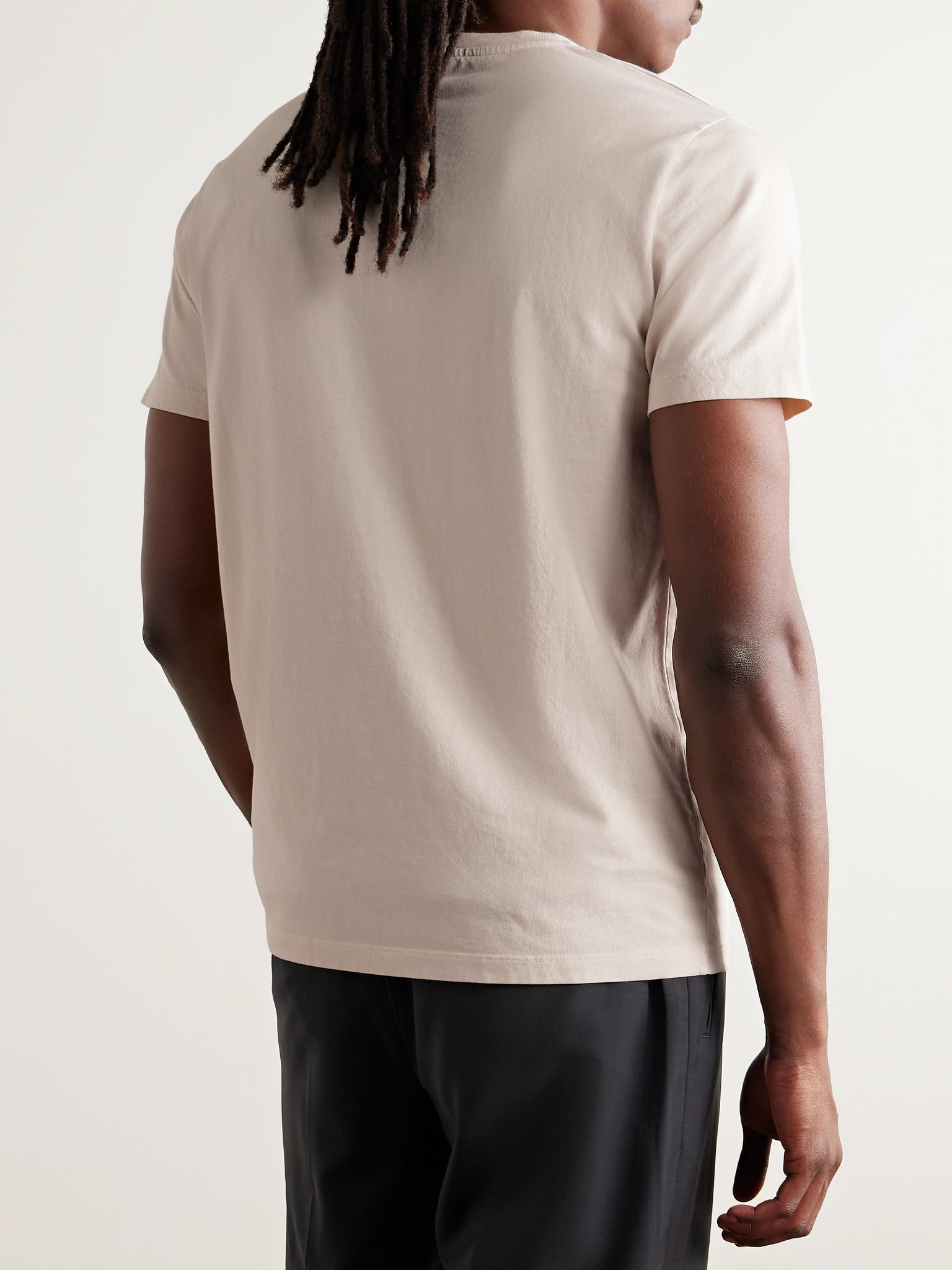 Cotton-Jersey T-Shirt Beige - 4