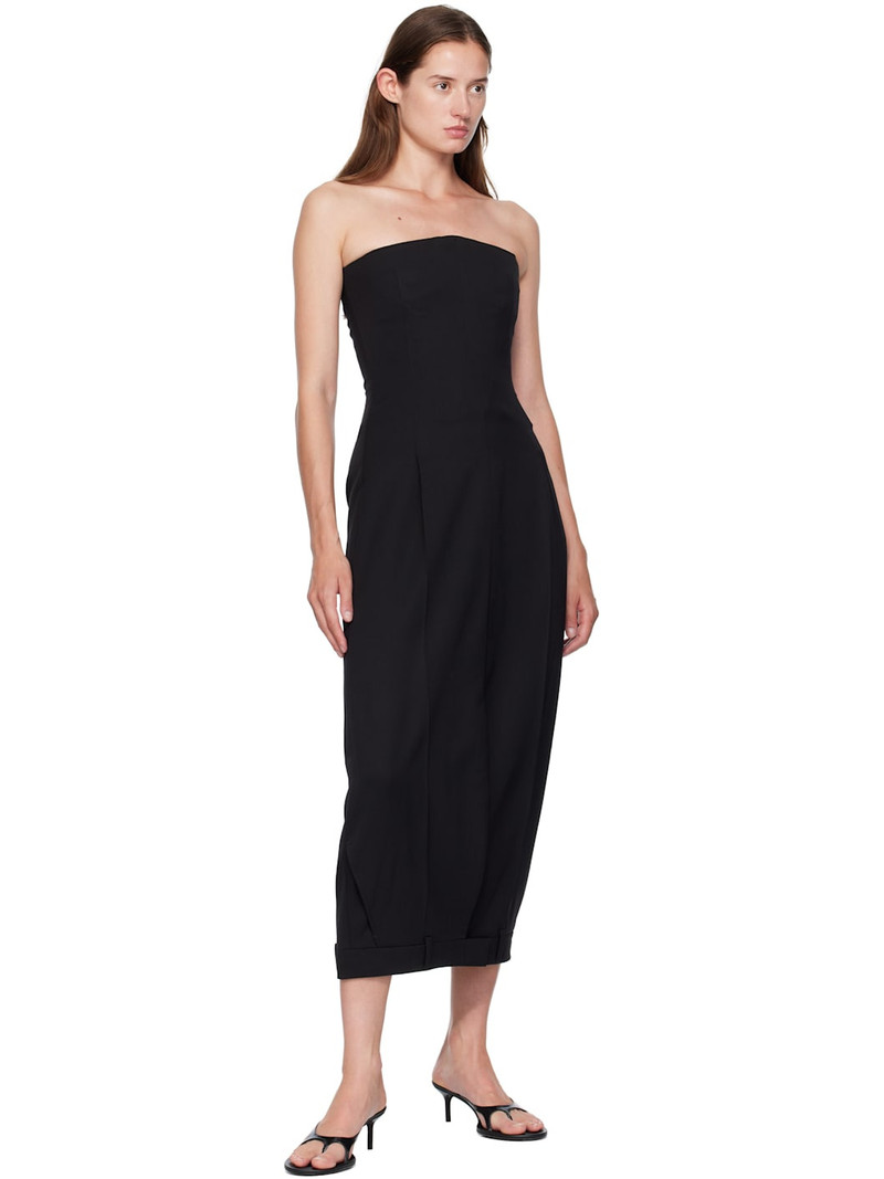 VETEMENTS Black Upside-Down Tailored Pantadress Maxi Dress outlook