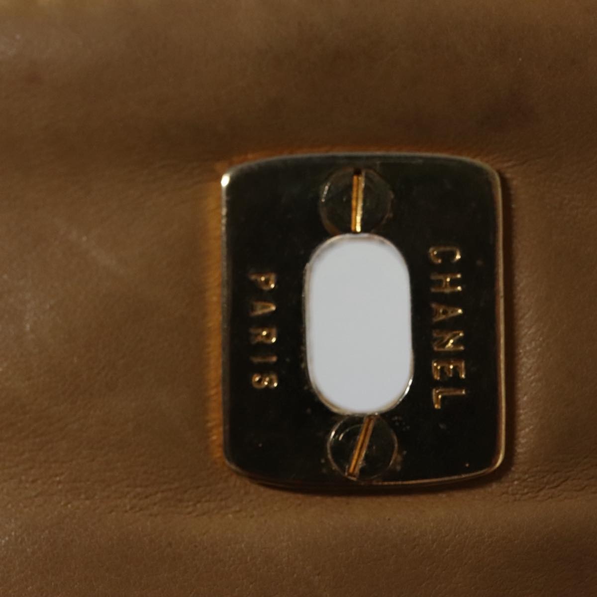 CHANEL Matelasse Waist Bag Leather Beige CC - 9