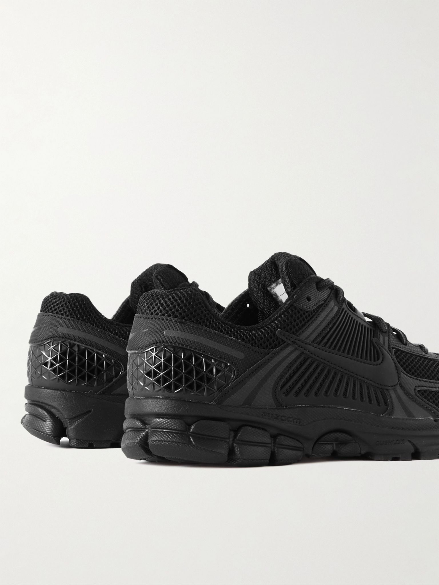 Zoom Vomero 5 Leather and Rubber-Trimmed Mesh Sneakers Black - 5