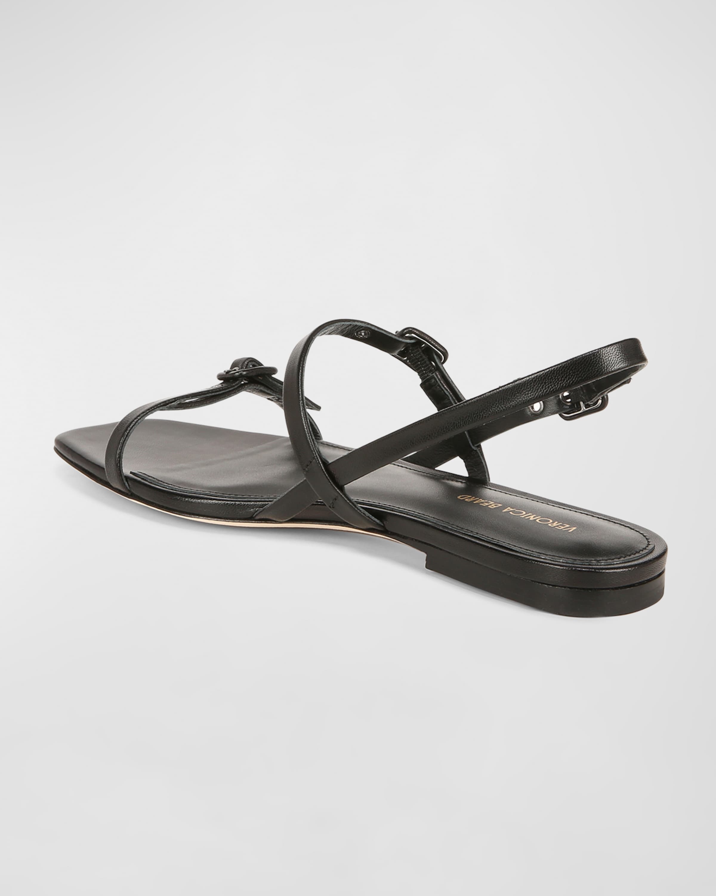 Malinda Leather Buckle Slingback Sandals - 2