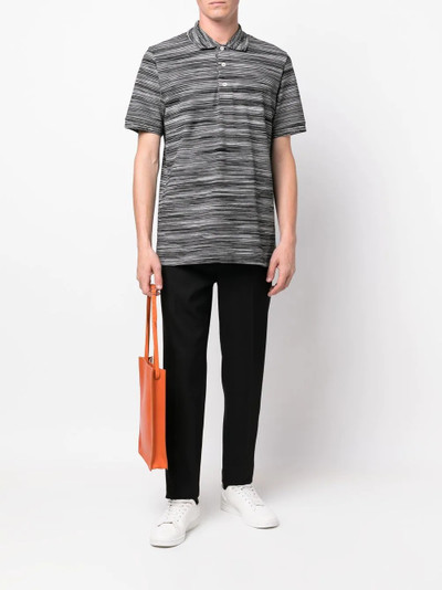 Missoni striped short-sleeved polo shirt outlook