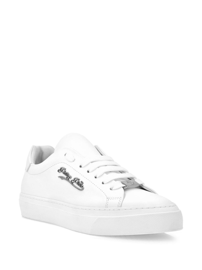 PHILIPP PLEIN lace-up leather trainers outlook