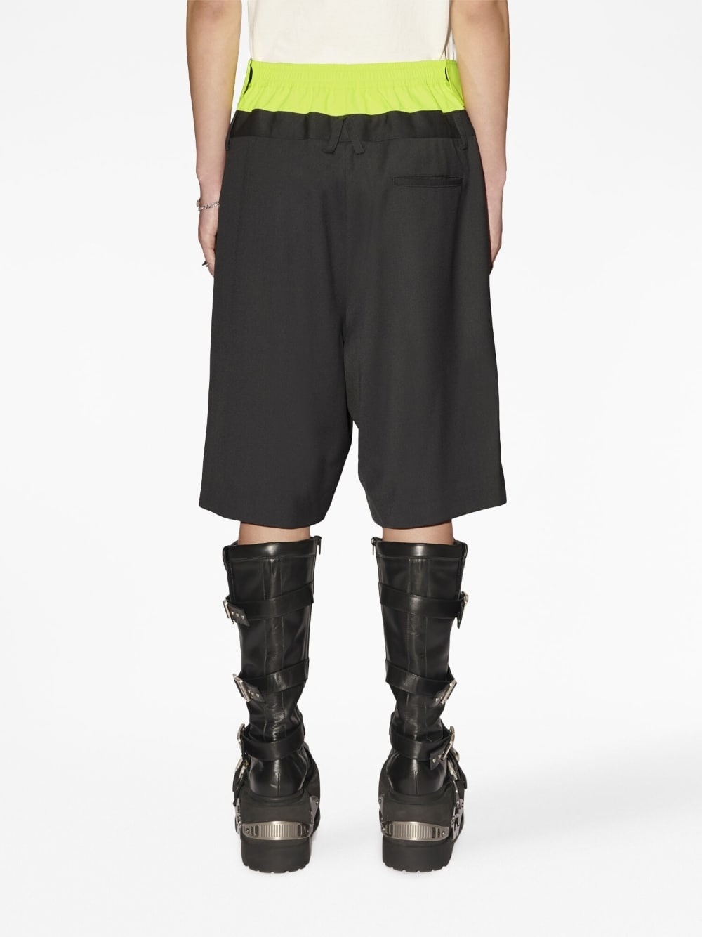 contrast waist shorts - 5