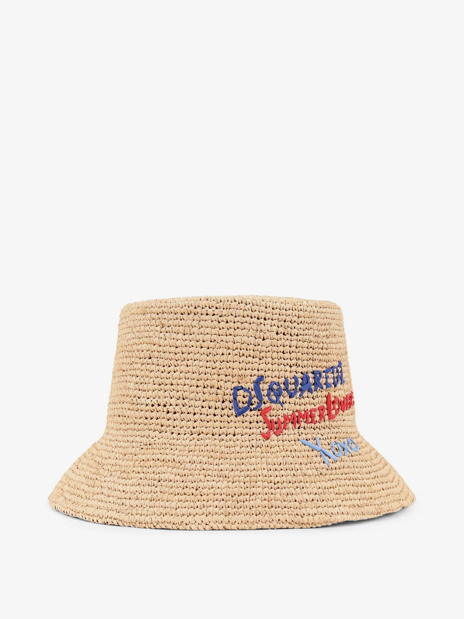 ハット DSQUARED2 Dsquared2 Summer Lovers natural rafia hat DSQUARED2 Dsquared2 Summer Lovers natural rafia hat – Modishus