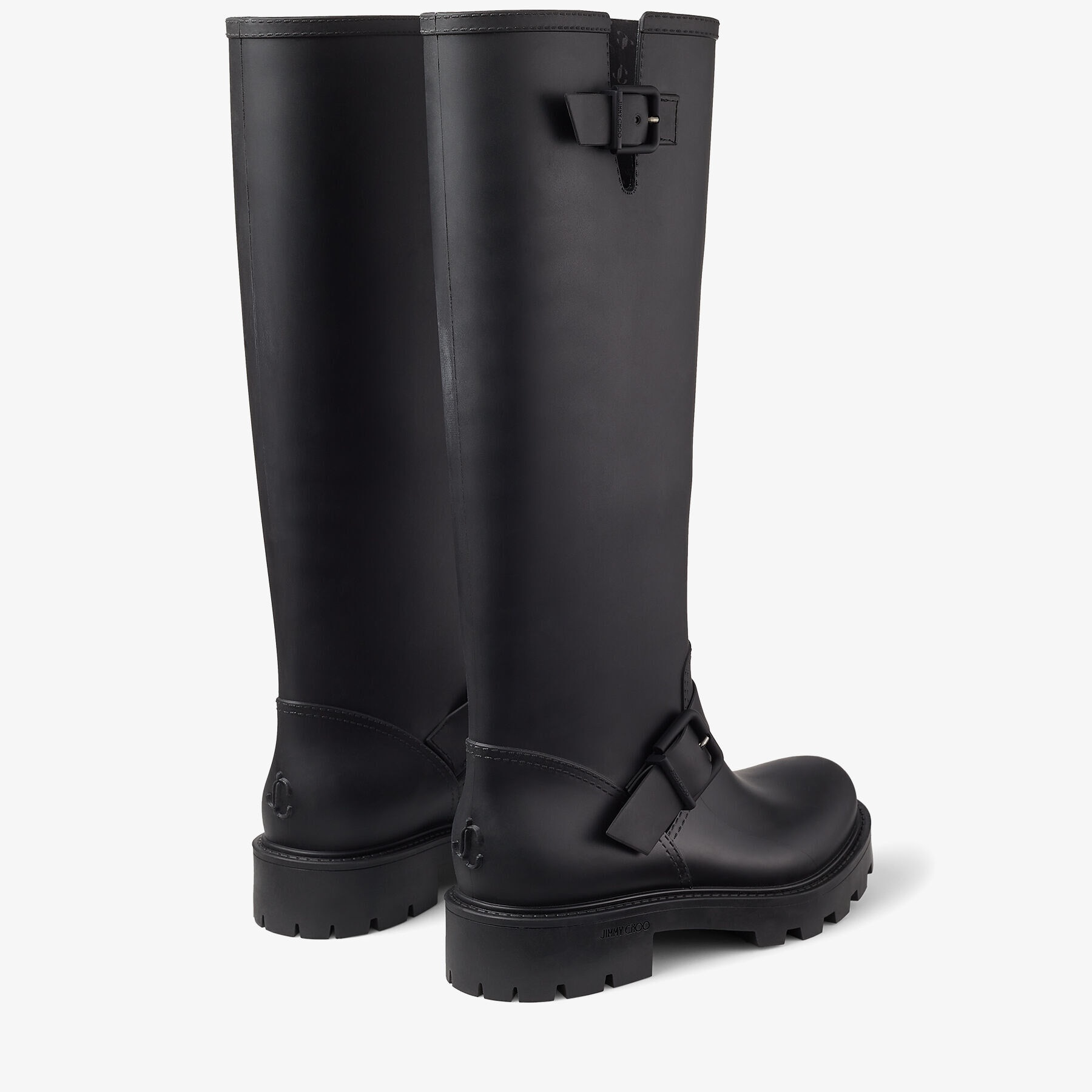 Yael Flat Tall
Black Biodegradable Rubber Knee-High Rain Boots - 5