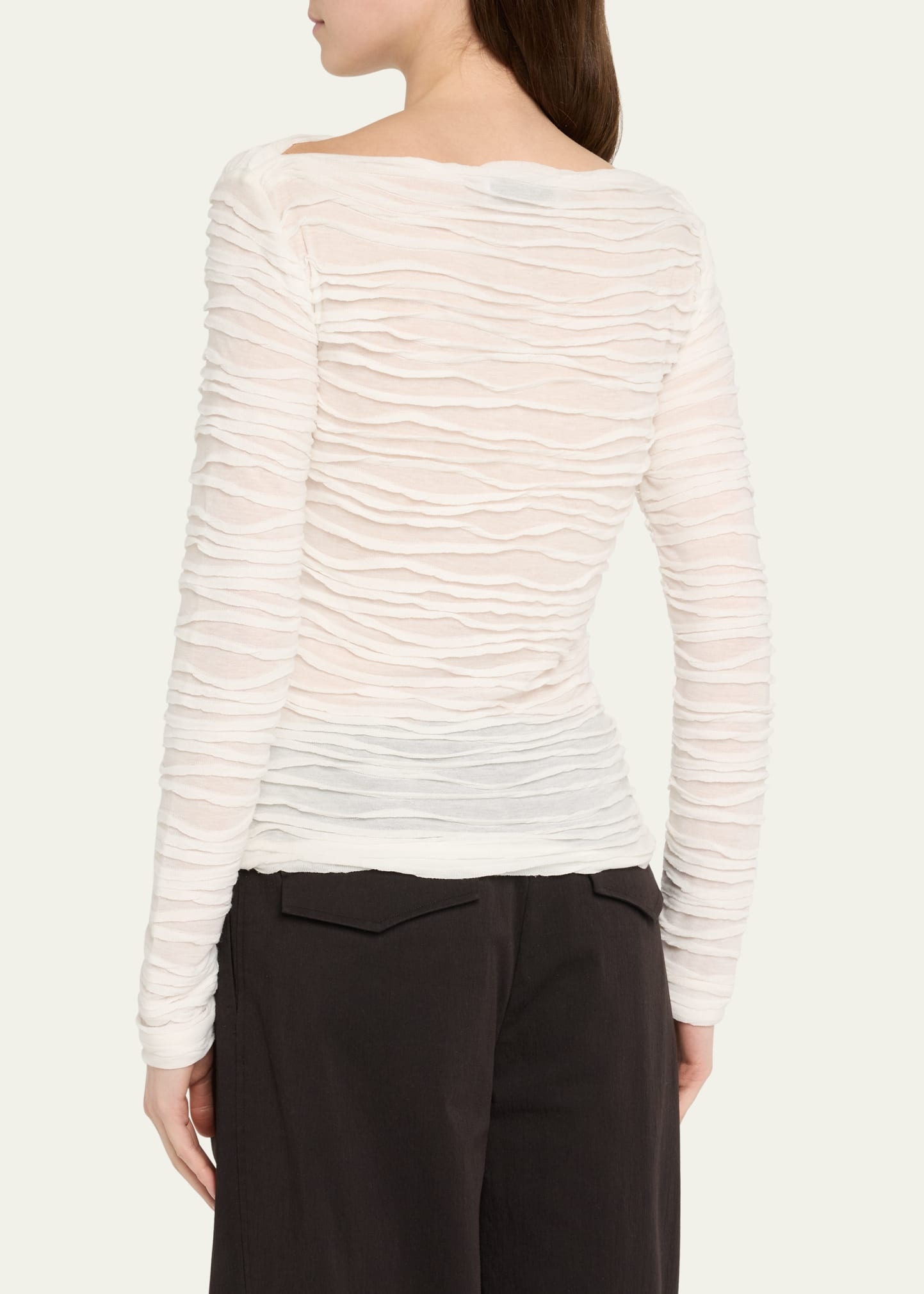 Paloma Long-Sleeve Textured Top - 3