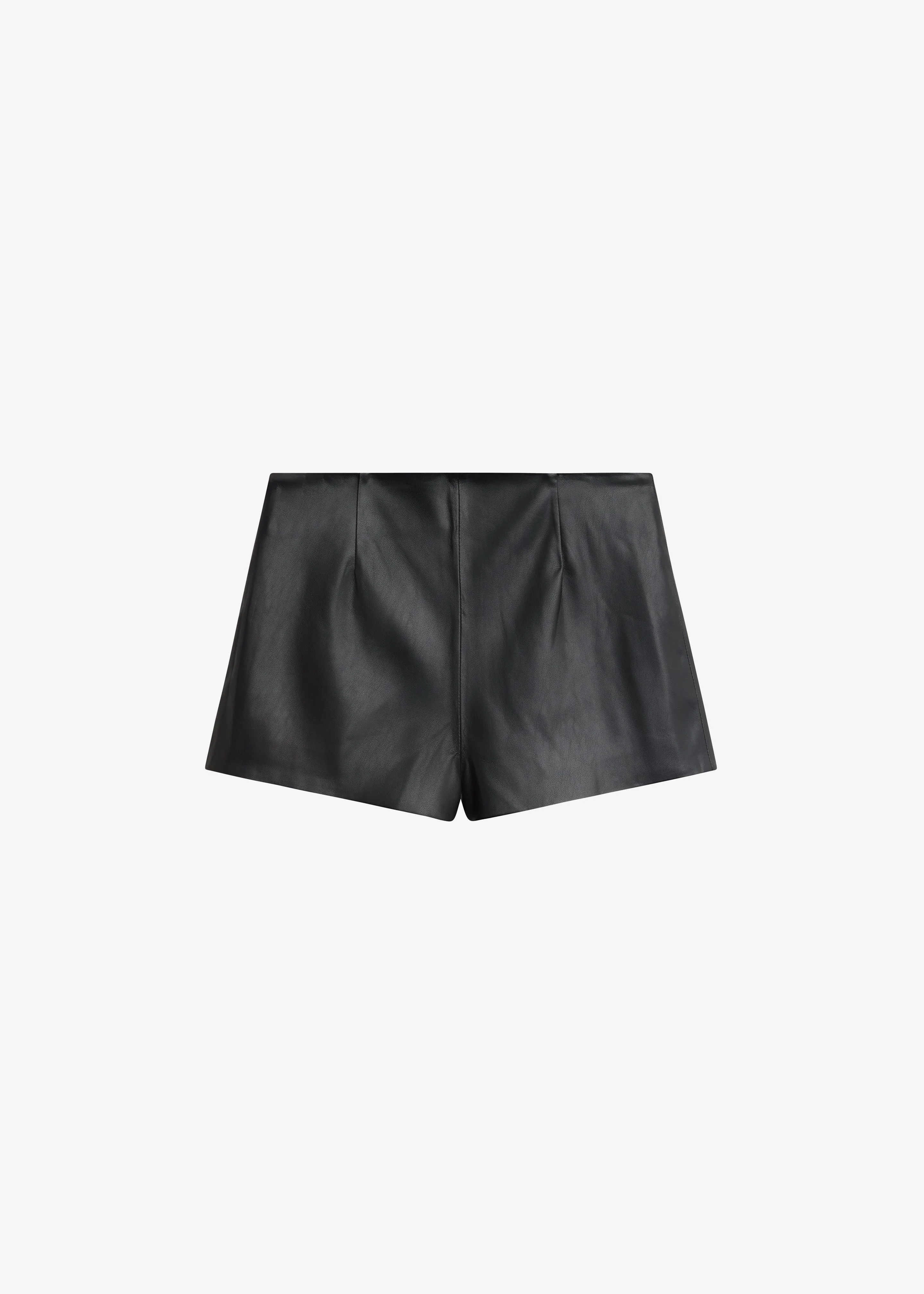 Dreux Faux Leather Hot Pants - Black - 1