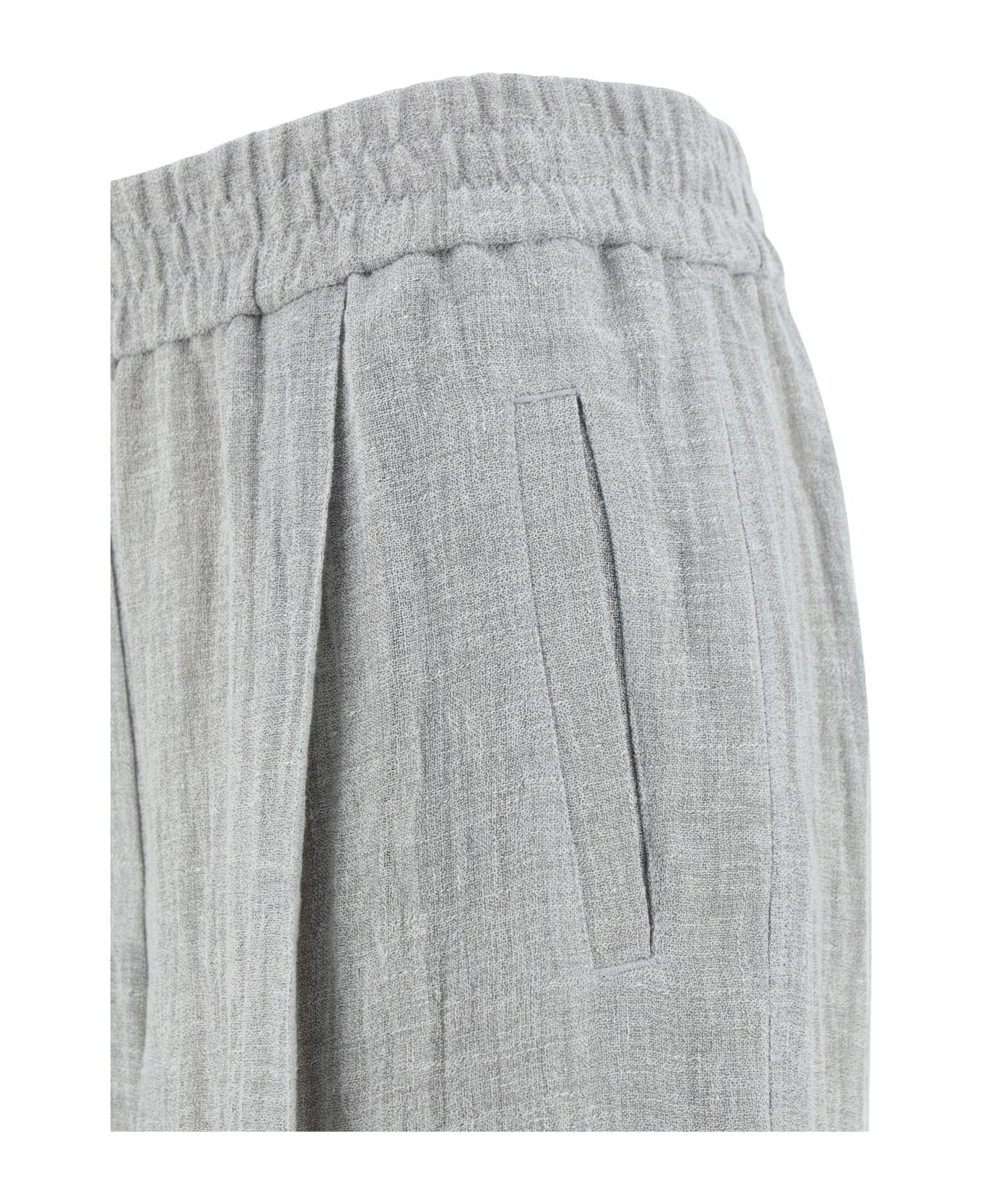 Wide Leg Linen Trousers - 3