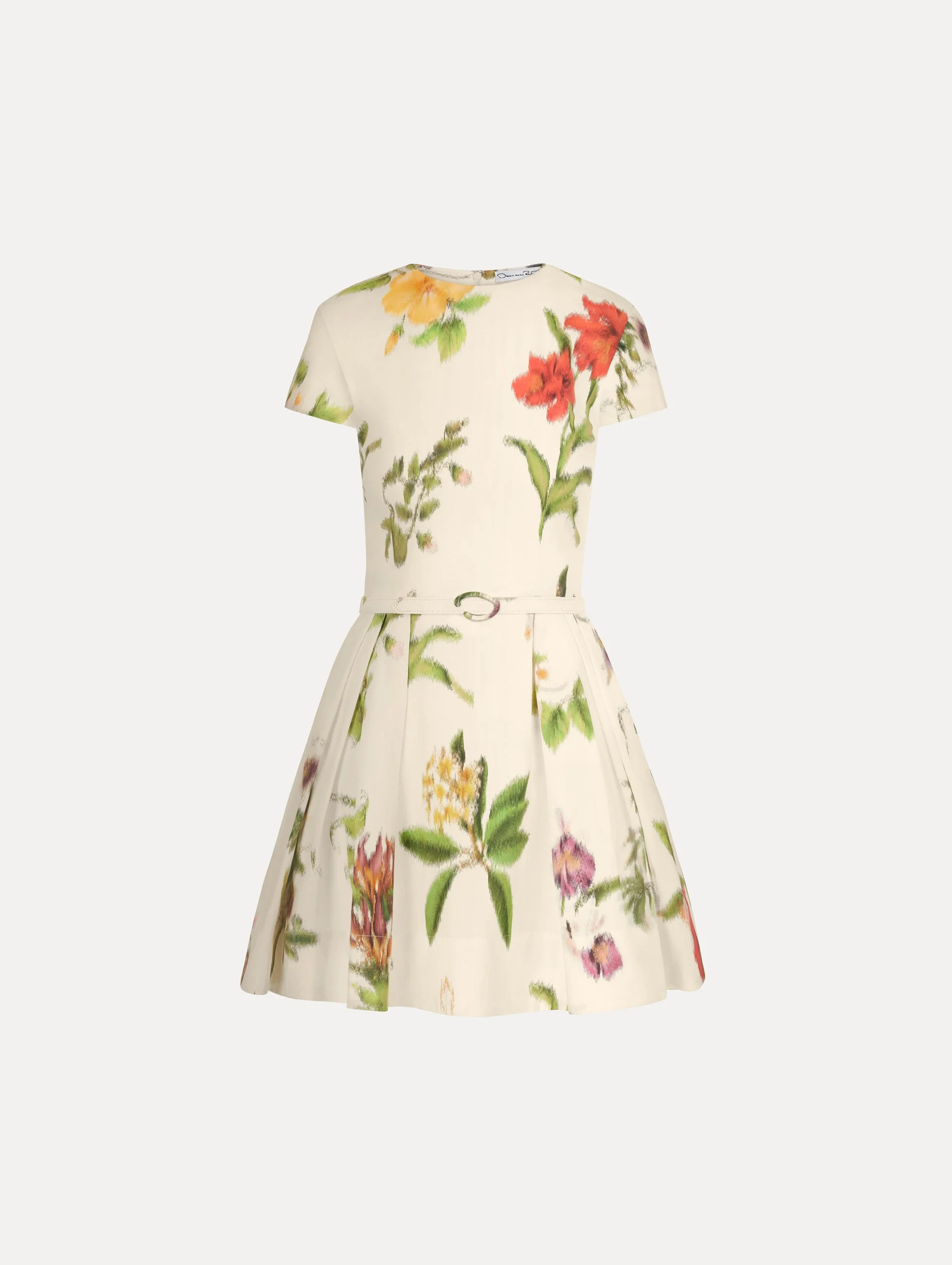CHINÉ DOMINICAN MIXED-FLORAL COTTON POPLIN DRESS - 1