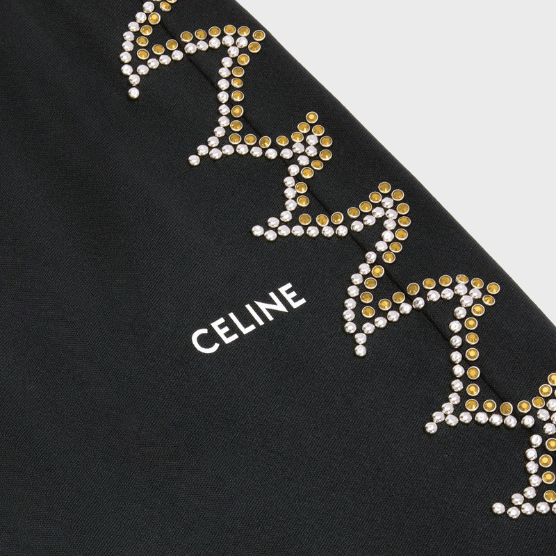 FLAME EMBROIDERED TRACK PANTS IN DOUBLE FACE JERSEY 4