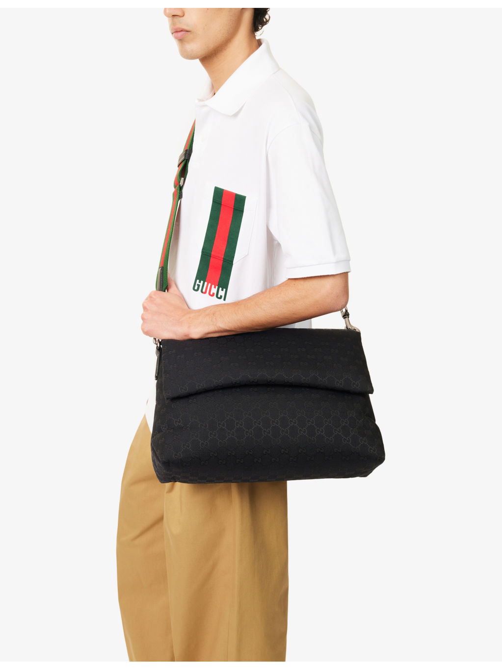 GG Medium Canvas Cross Body Bag - 2