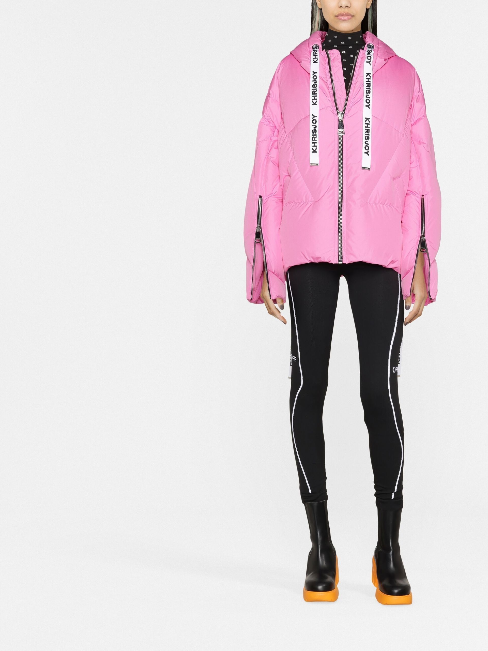 Khrisjoy cropped logo windbreaker - Pink