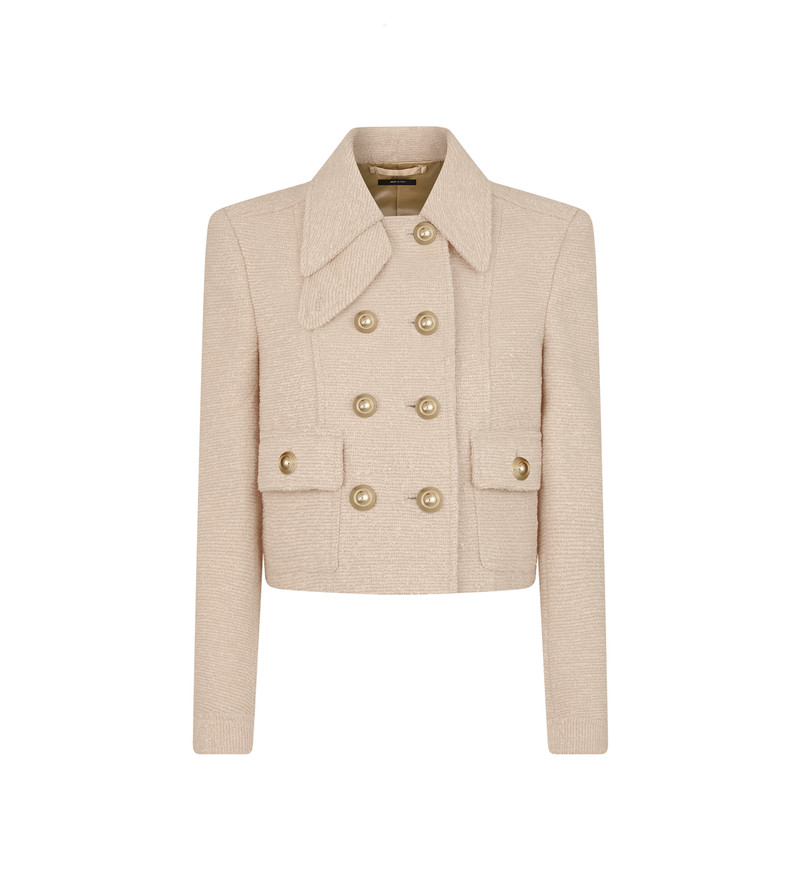 VIRGIN WOOL BOUCLE' CHASSEUR JACKET 1