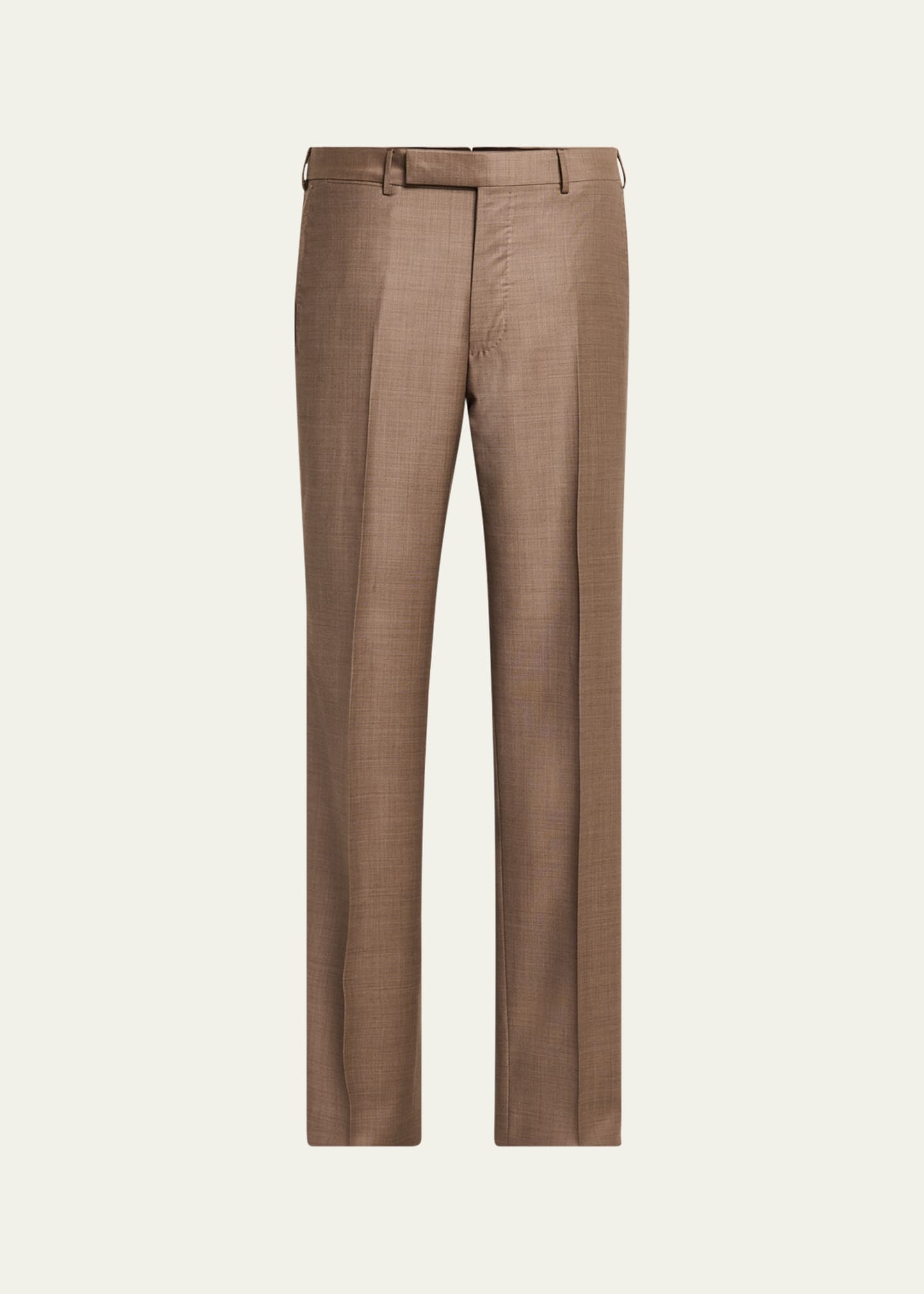 Men's Trofeo Sharkskin Flat-Front Trousers - 1