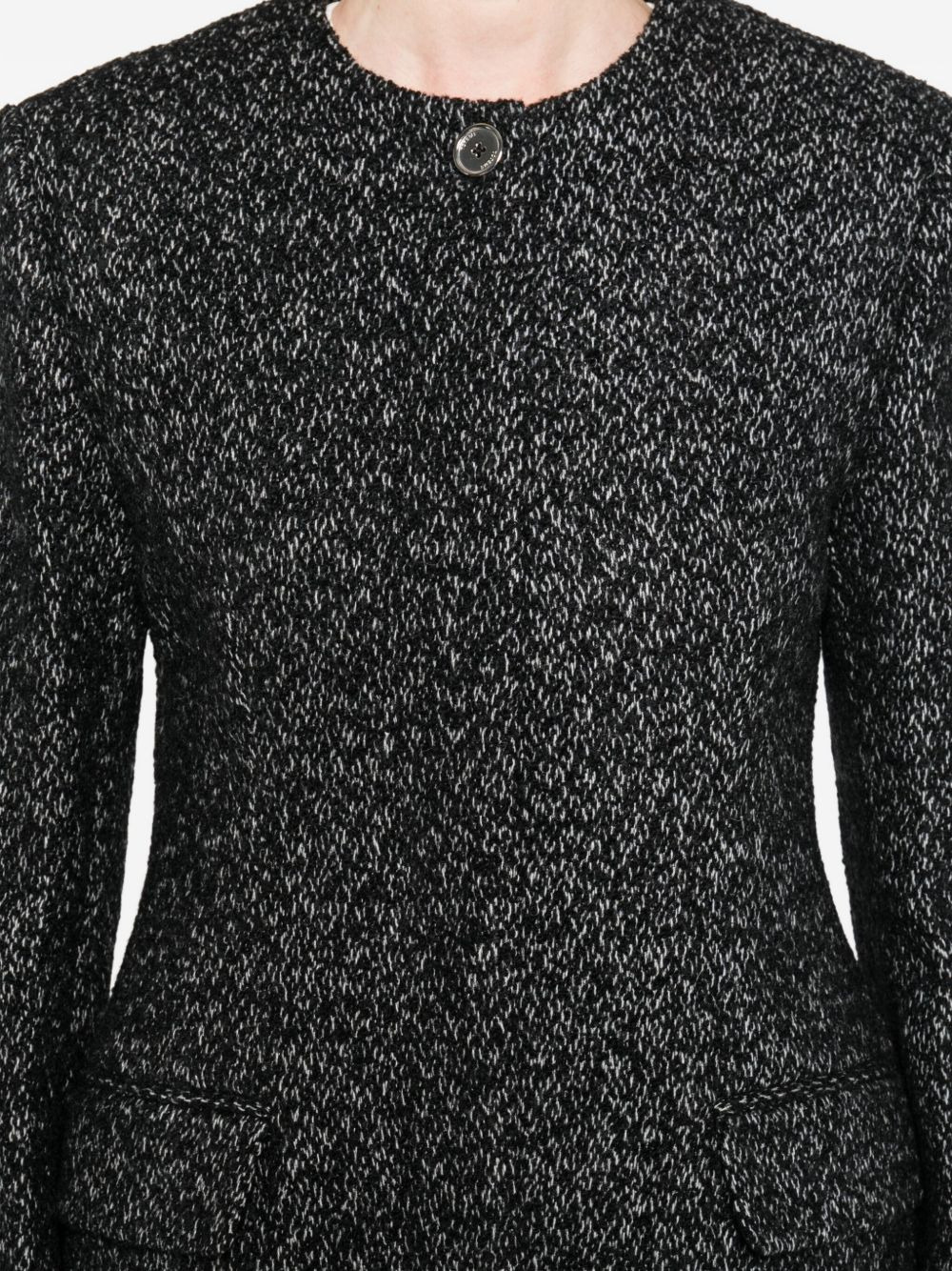 cinched speckled jacket - 5