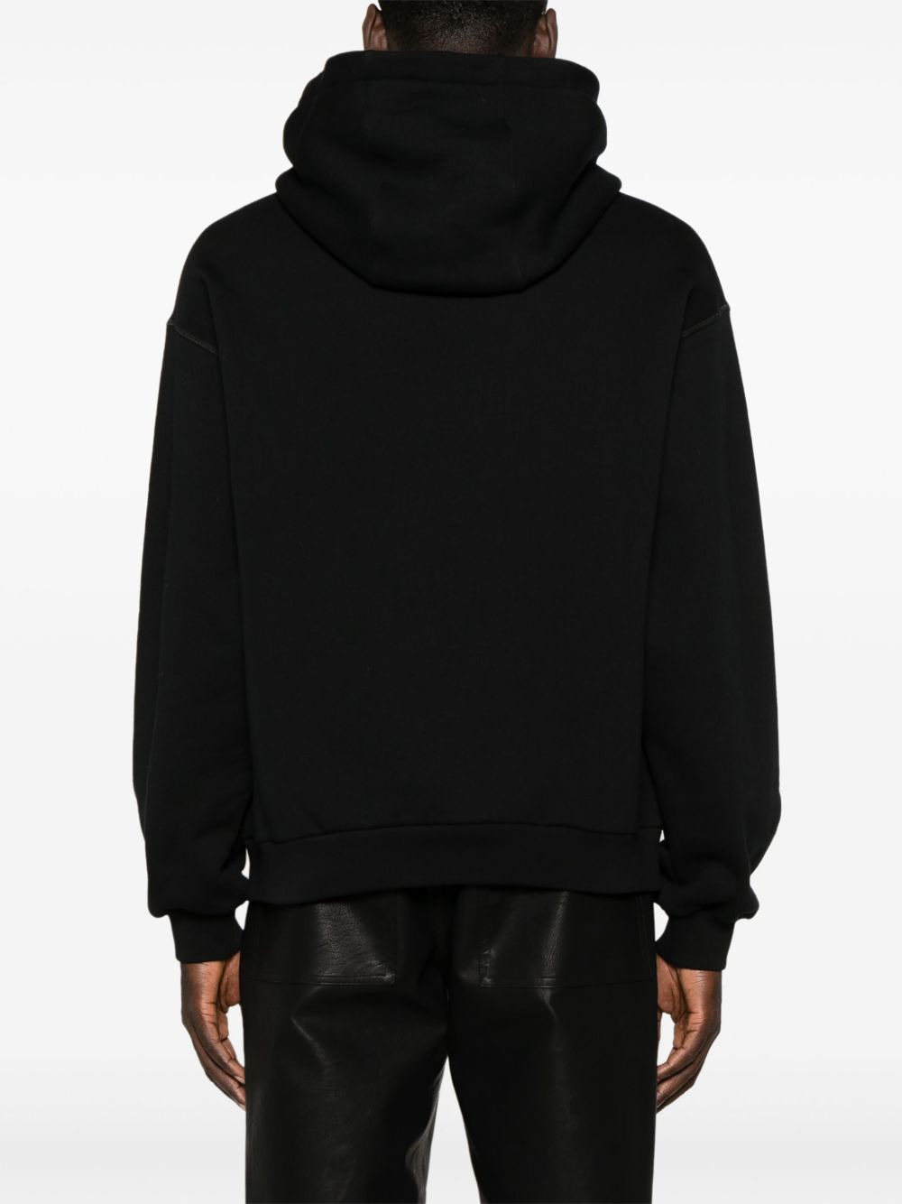 logo-printed cotton hoodie - 4
