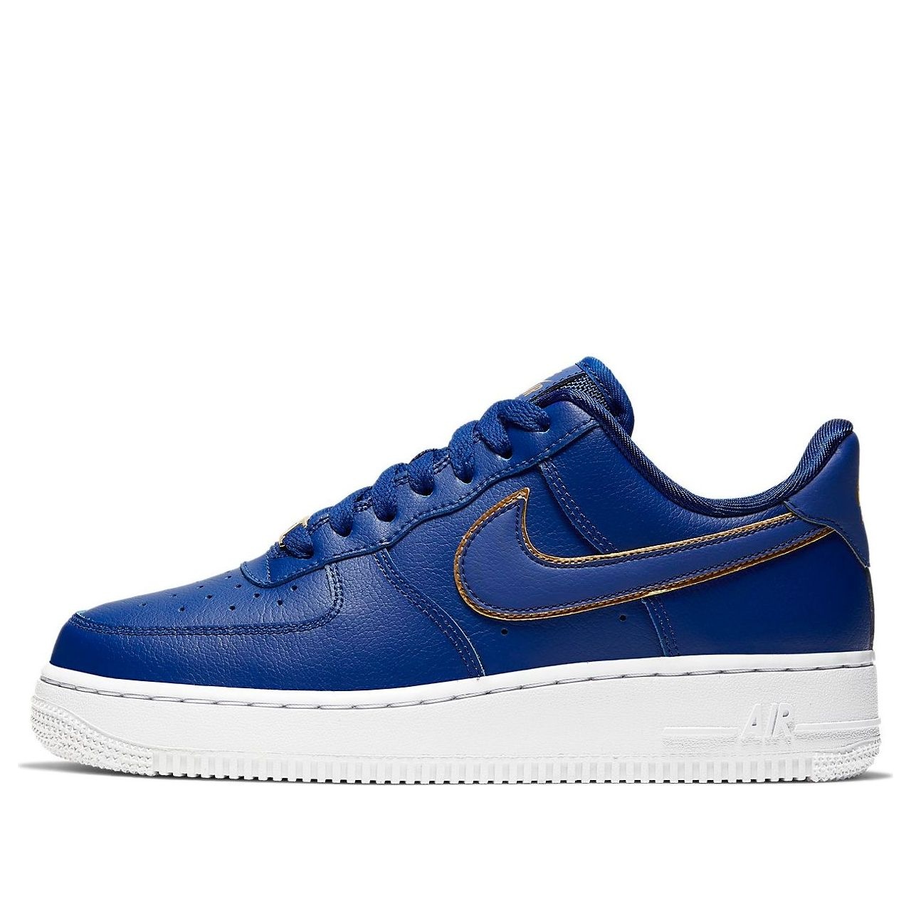 (WMNS) Nike Air Force 1 Low 'Blue Gold Swoosh' AO2132-401 - 1