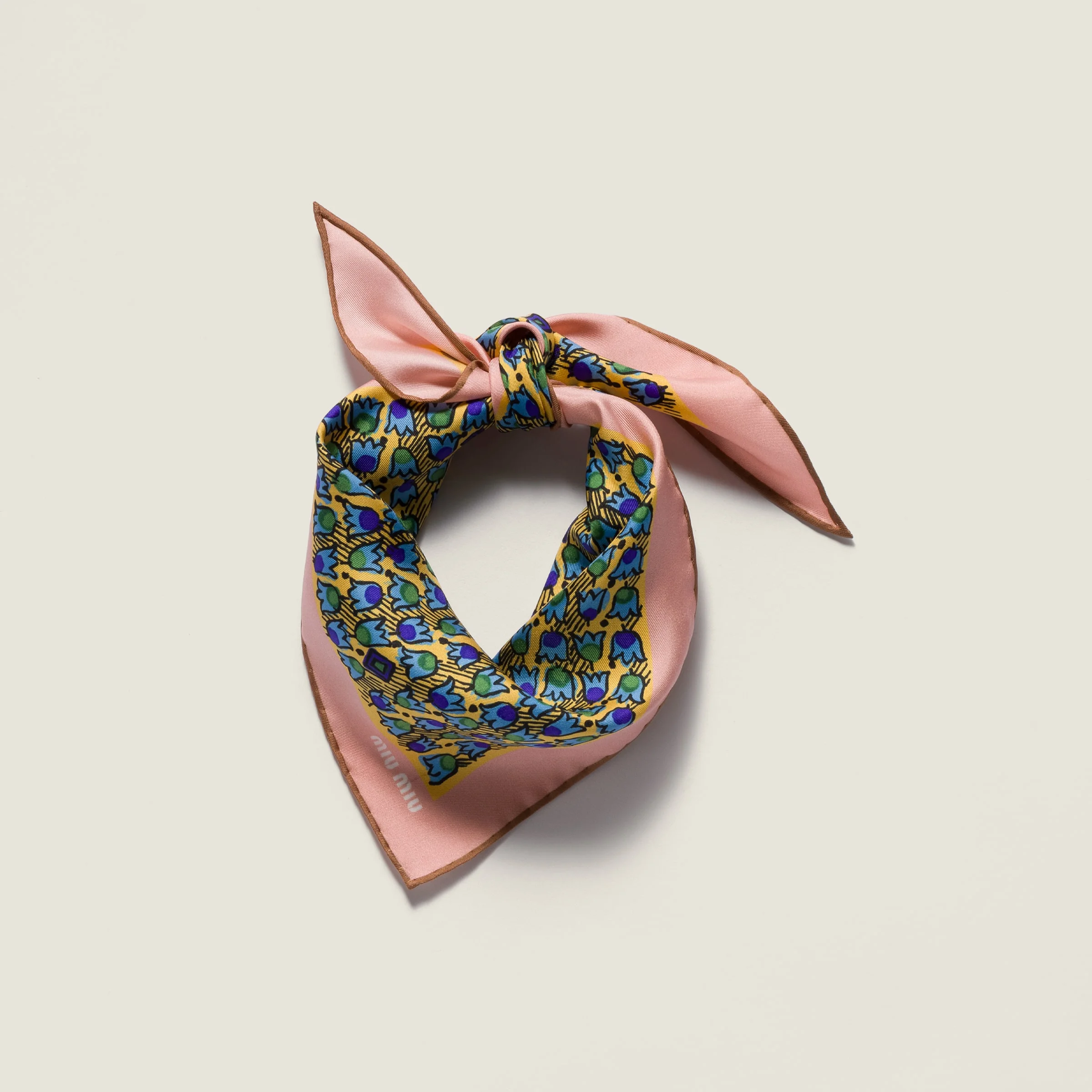 Printed twill scarf - 1