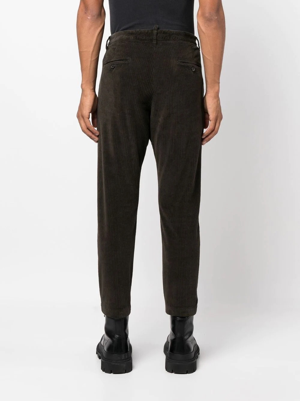 corduroy tapered trousers - 4