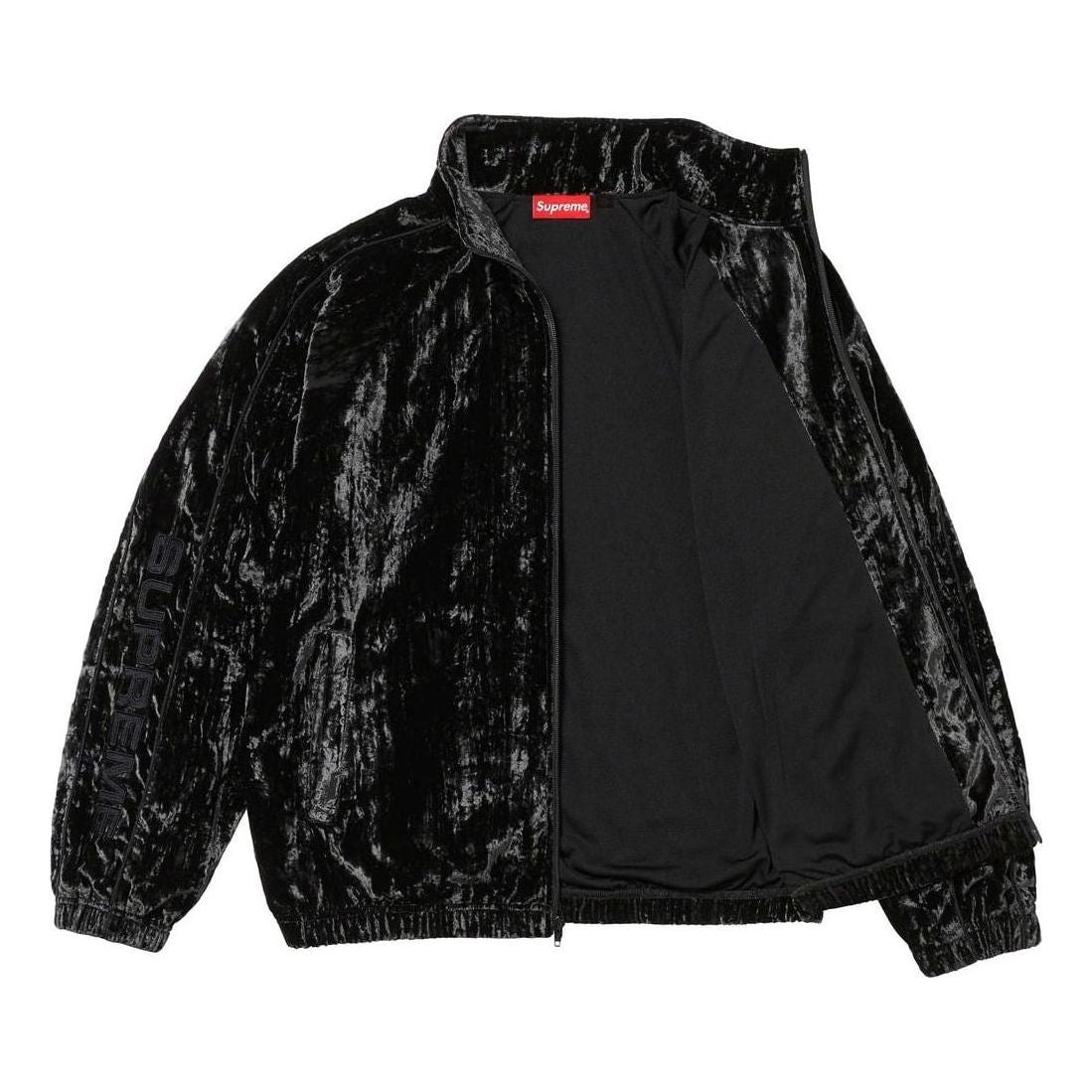 Supreme Crushed Velvet Track Jacket 'Black' SUP-FW23-119 - 3