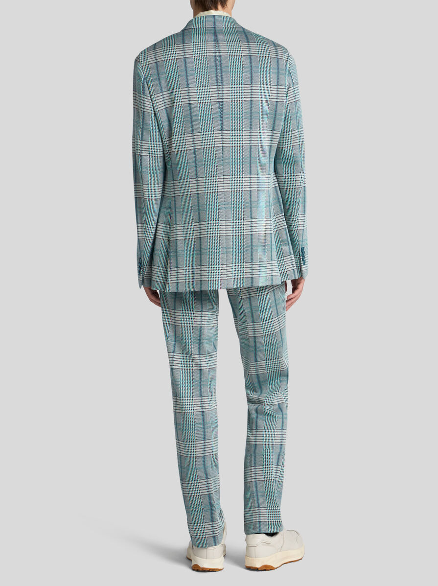 GLEN PLAID JERSEY BLAZER - 4