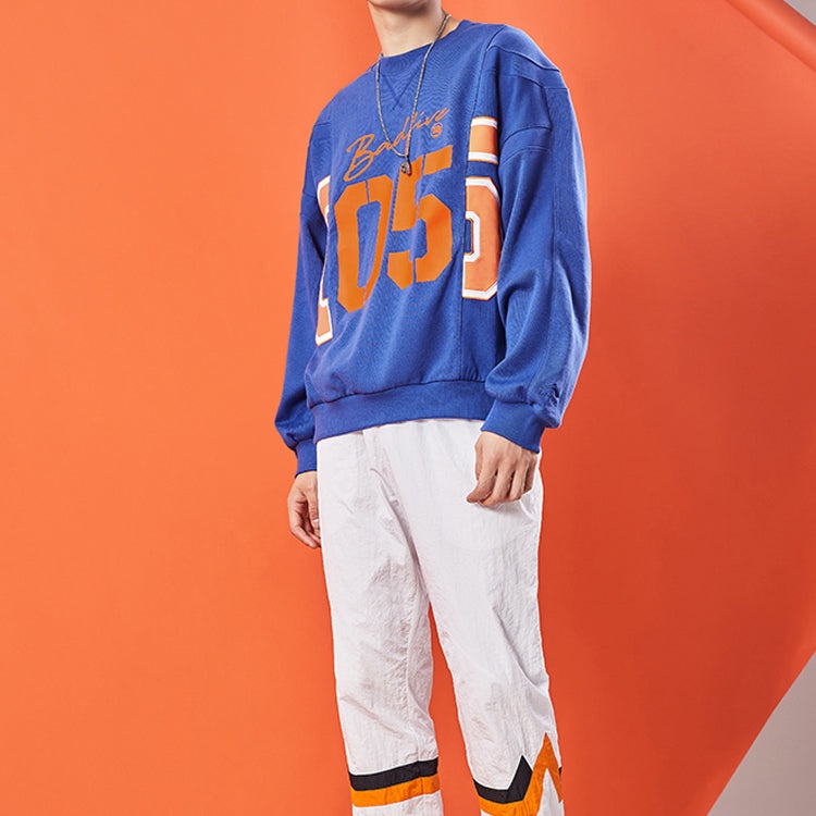 Li-Ning Paris fashion week Loose Pullover 'Blue' AWDQ629-1 - 3