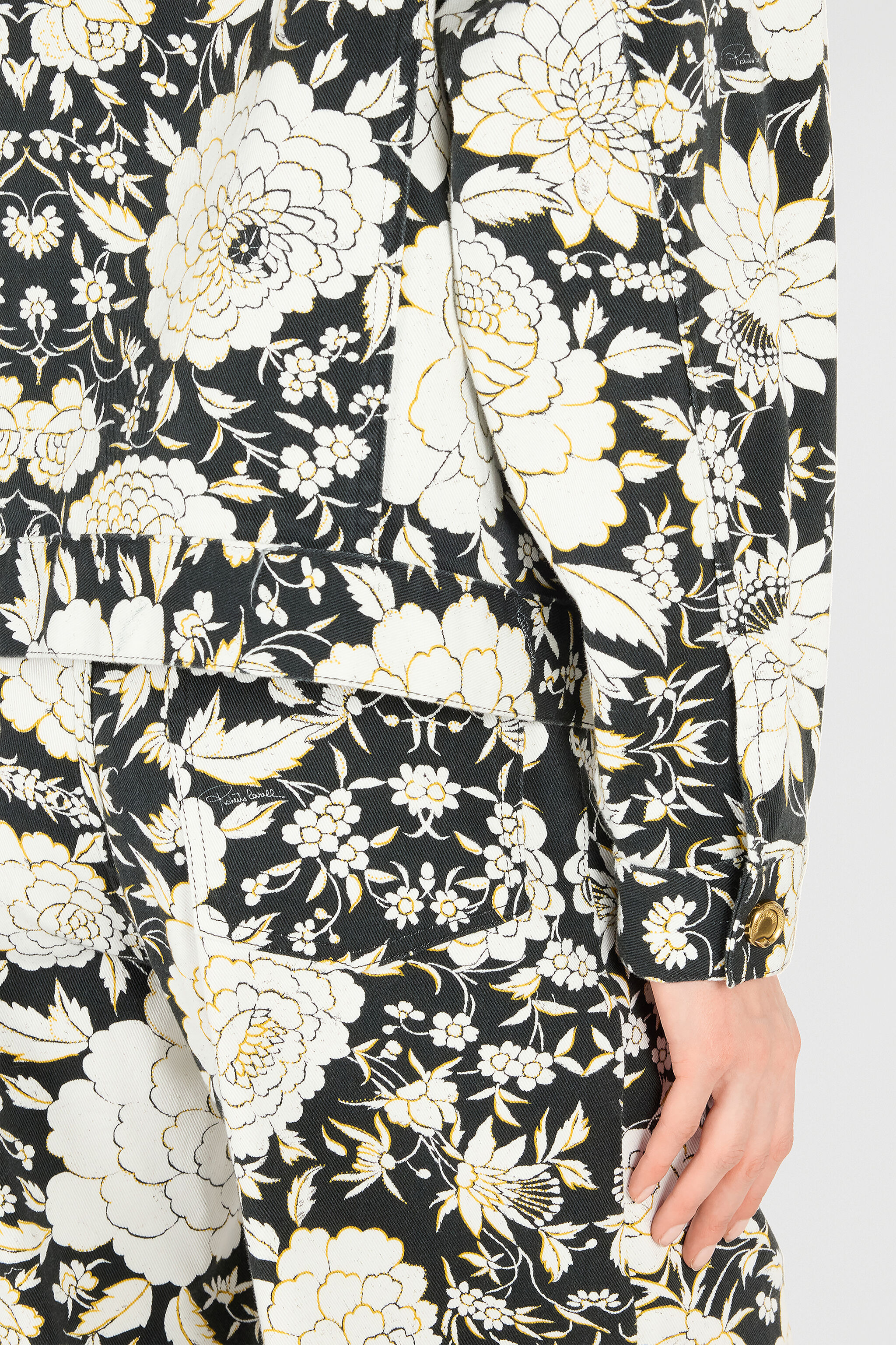 Denim Jacket With Flowers - 6