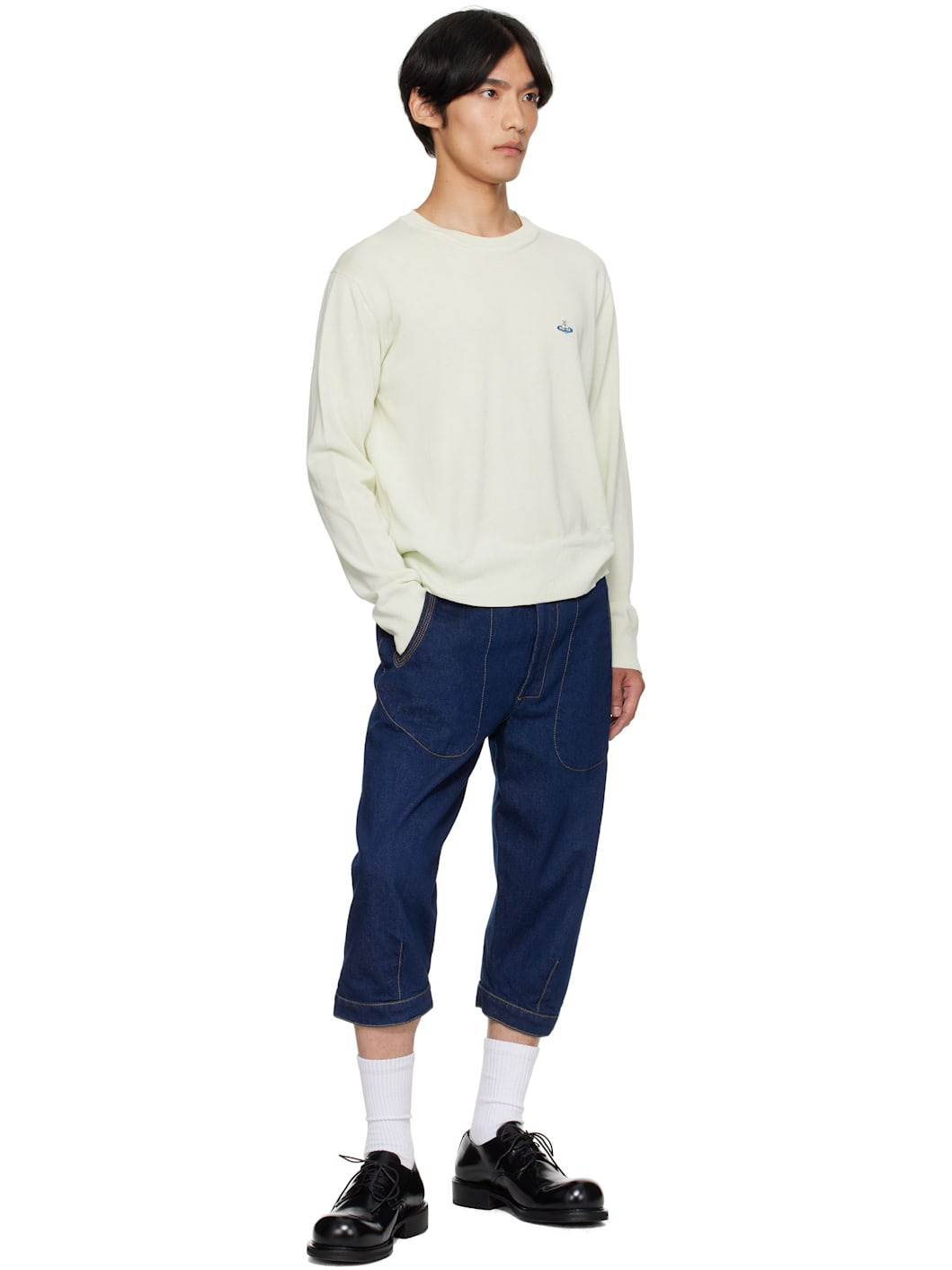 Green Alex Round Neck Sweater - 4