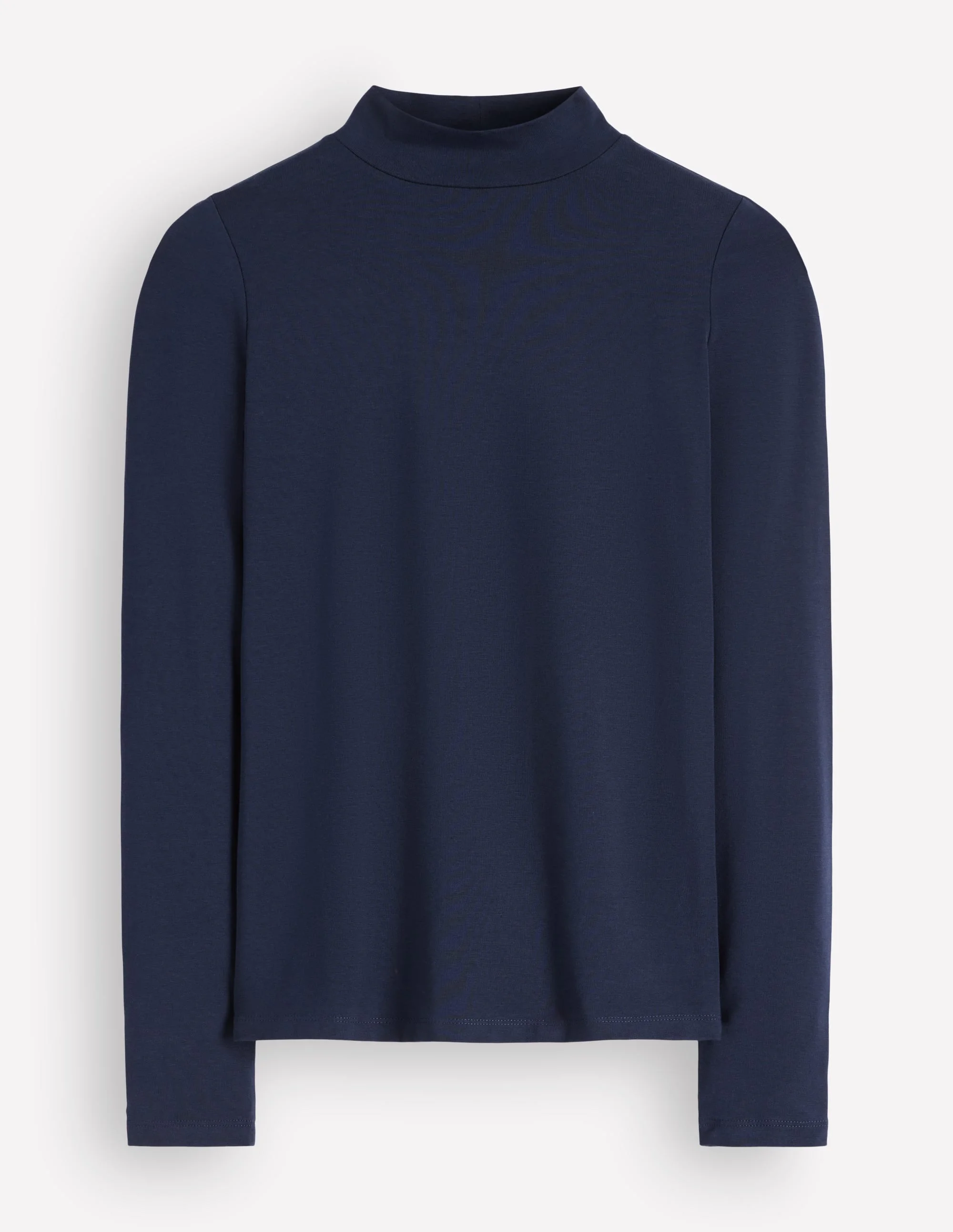 High Neck Long Sleeve-Navy - 1