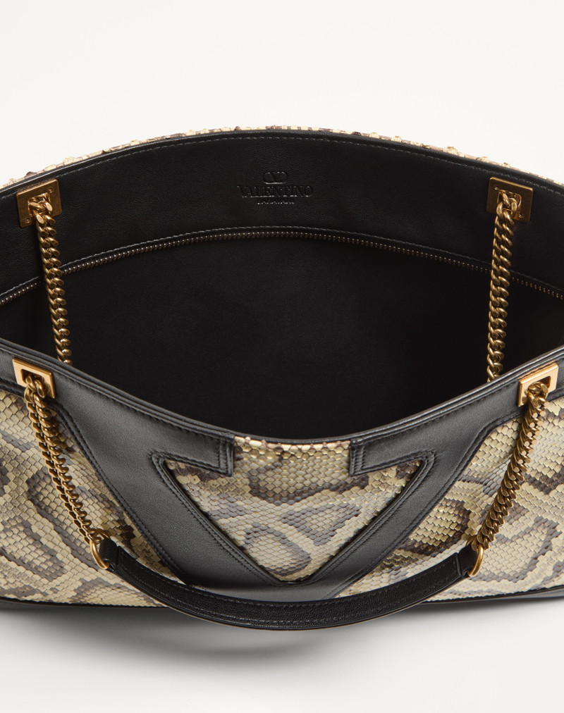 Valentino VALENTINO GARAVANI VIVA SUPERSTAR MEDIUM PYTHON SHOPPING BAG outlook