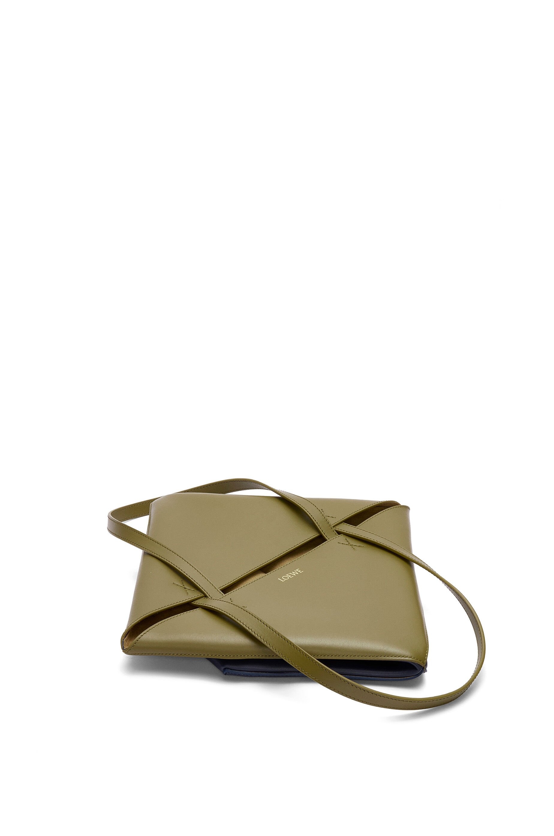 Puzzle Fold Tote in shiny calfskin - 6