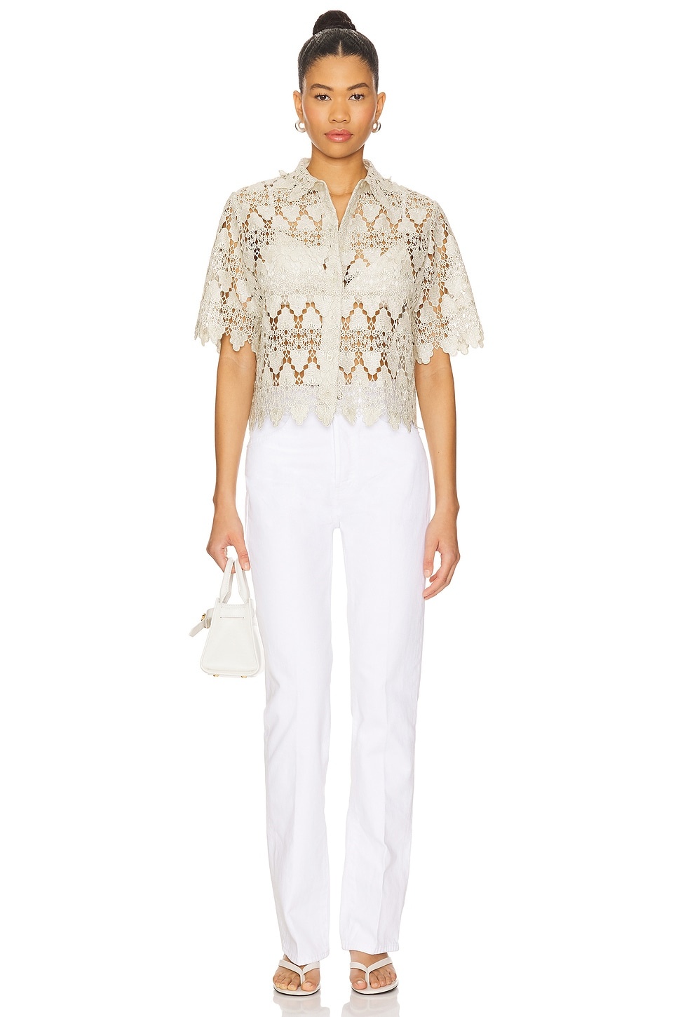 The Lace Button Up Shirt - 4