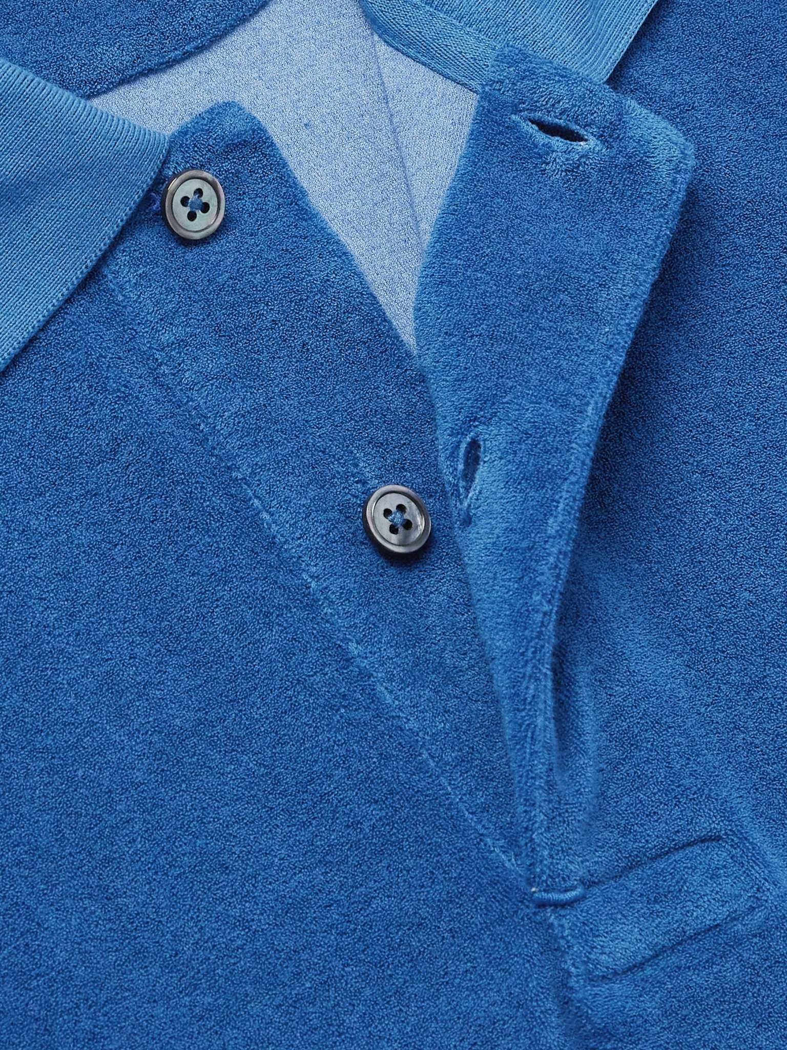 Cotton-Blend Terry Polo Shirt - 4