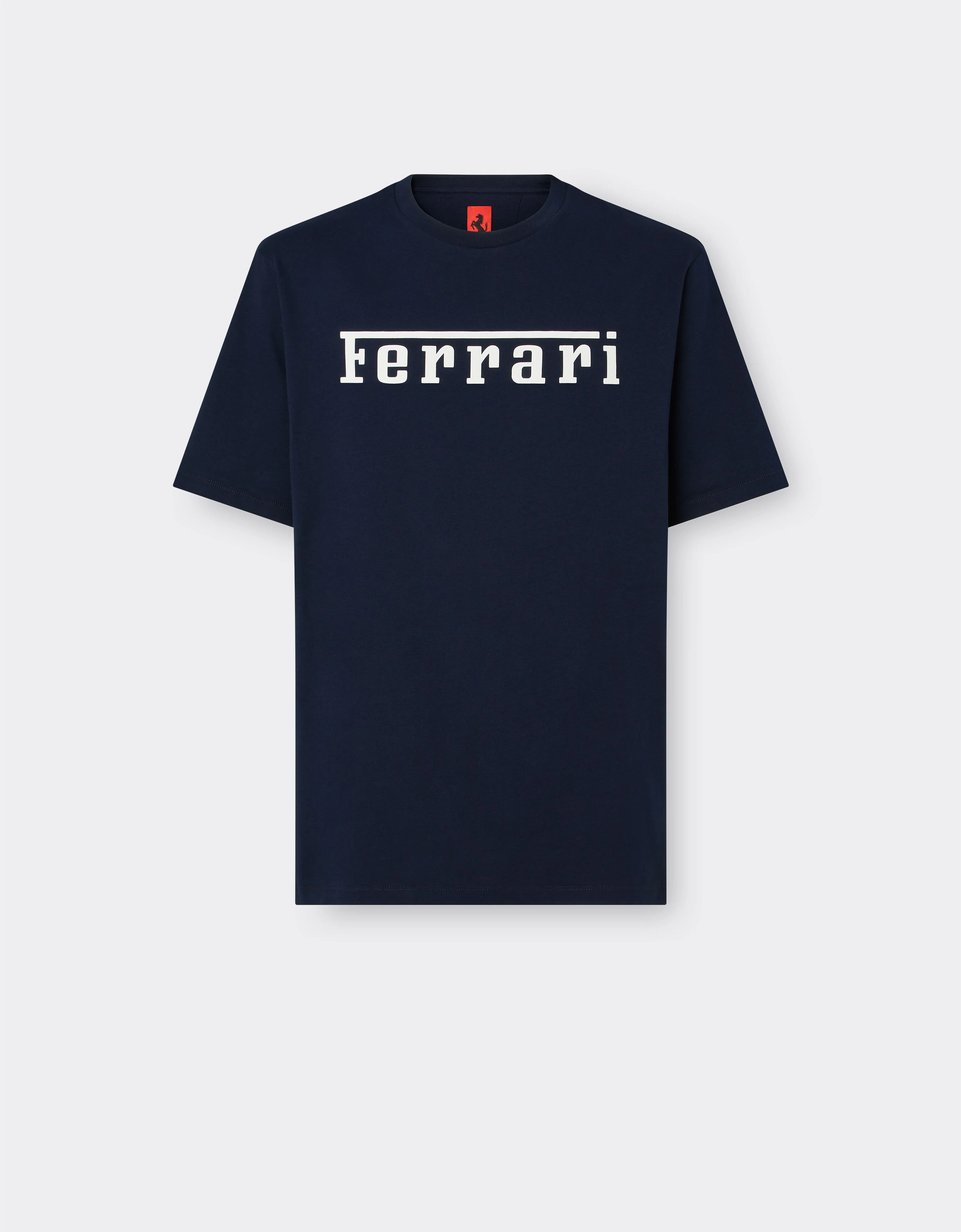Cotton T-shirt with Ferrari logo - 1