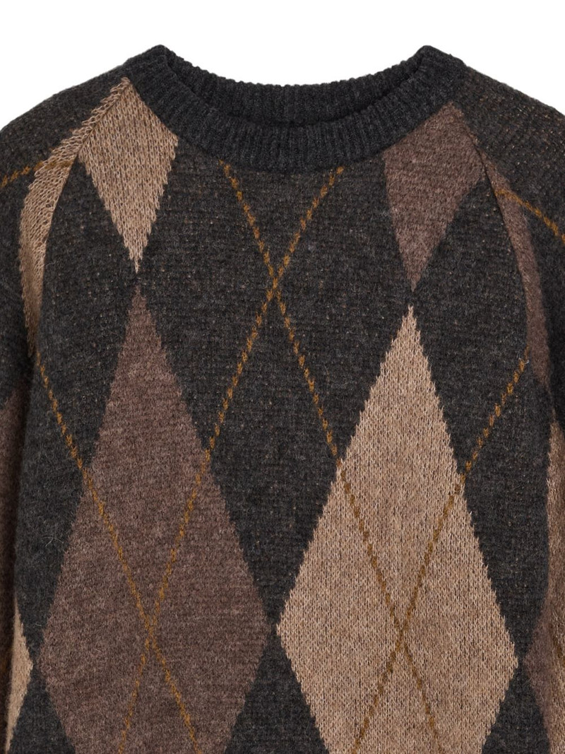 Universal Works diamond crew-neck sweater outlook