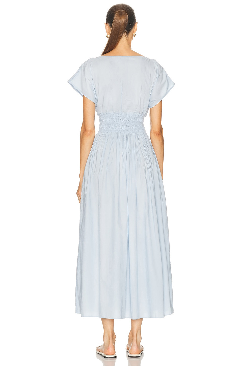 Shirred Waist Midi Dress - 3