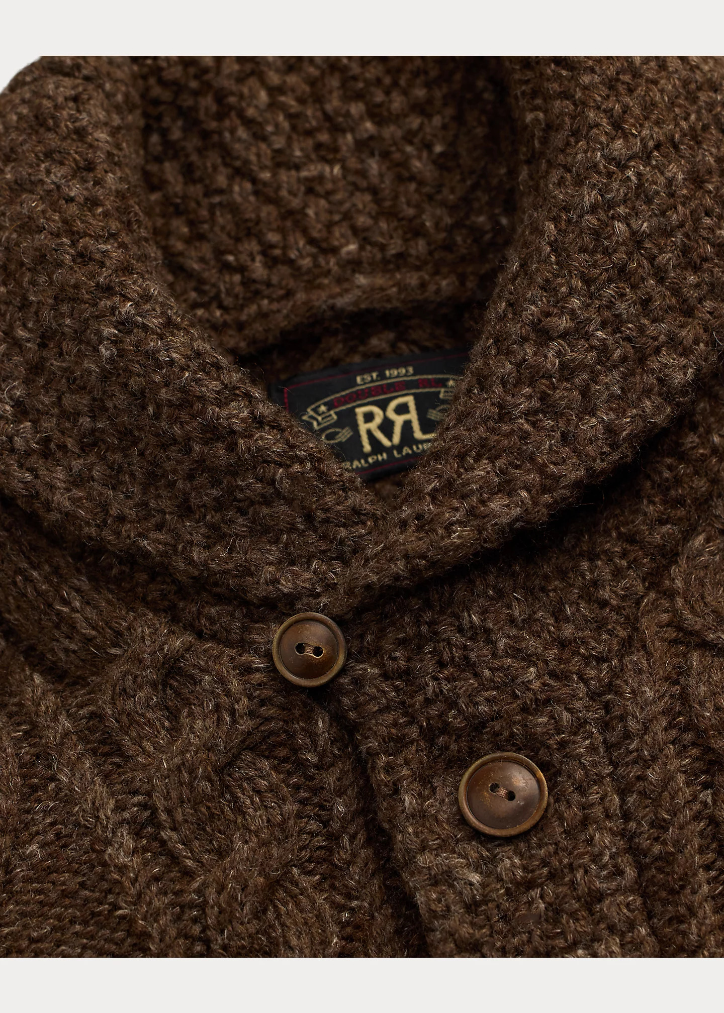 Heathered Aran-Knit Shawl Cardigan - 4