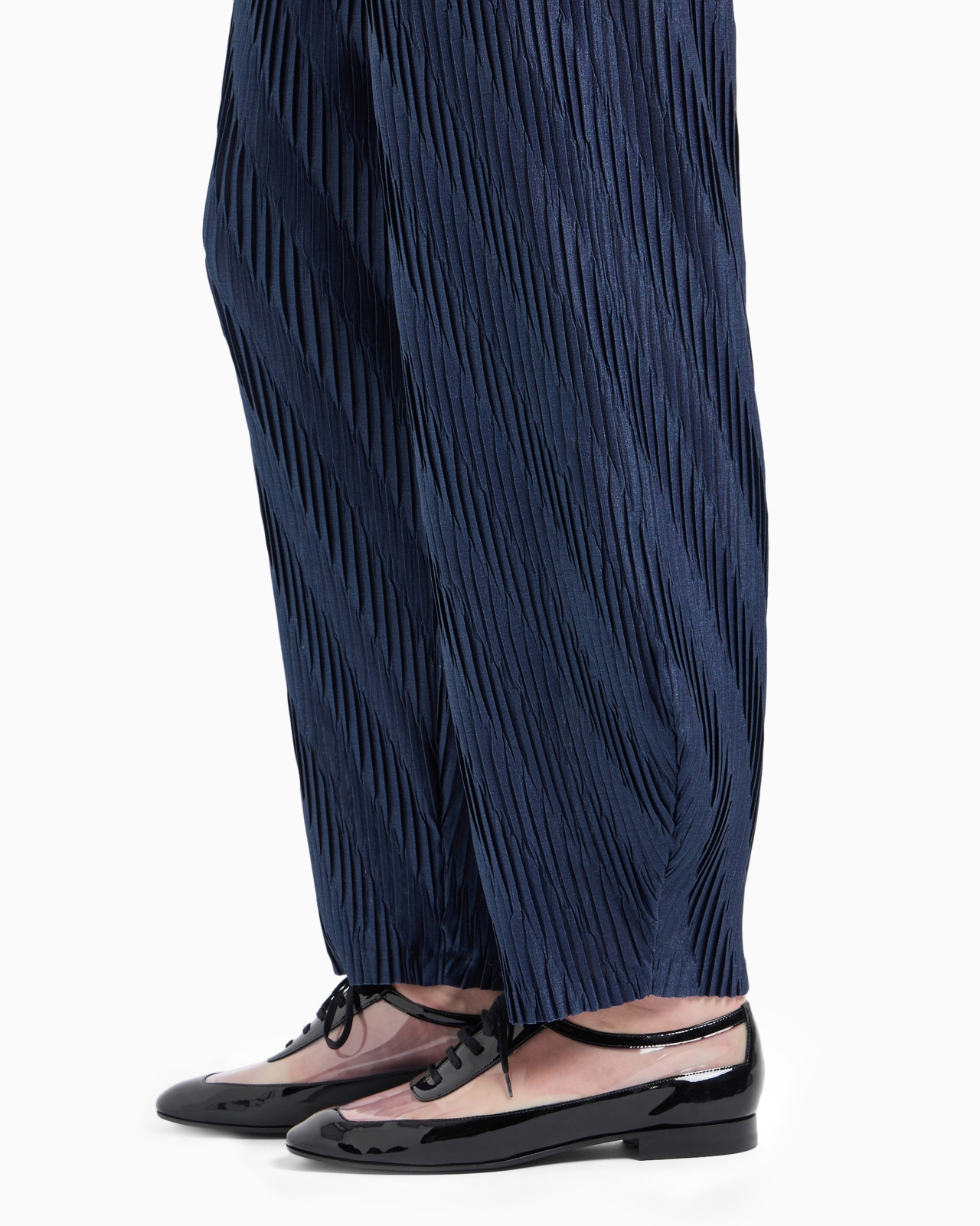 ASV two-tone pleated jersey trousers - 5