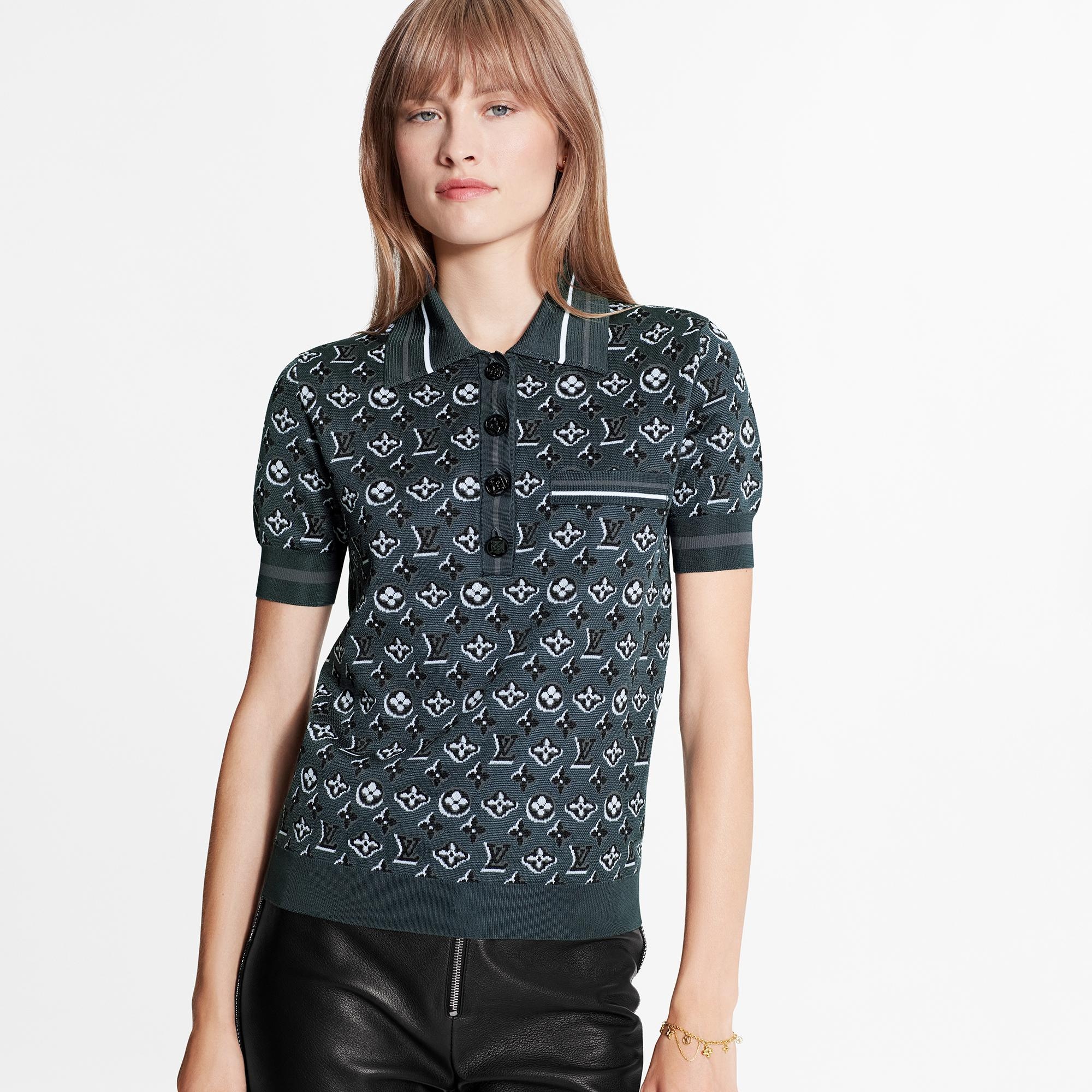 Monogram Shadow Jacquard Short-sleeved Pullover - 3