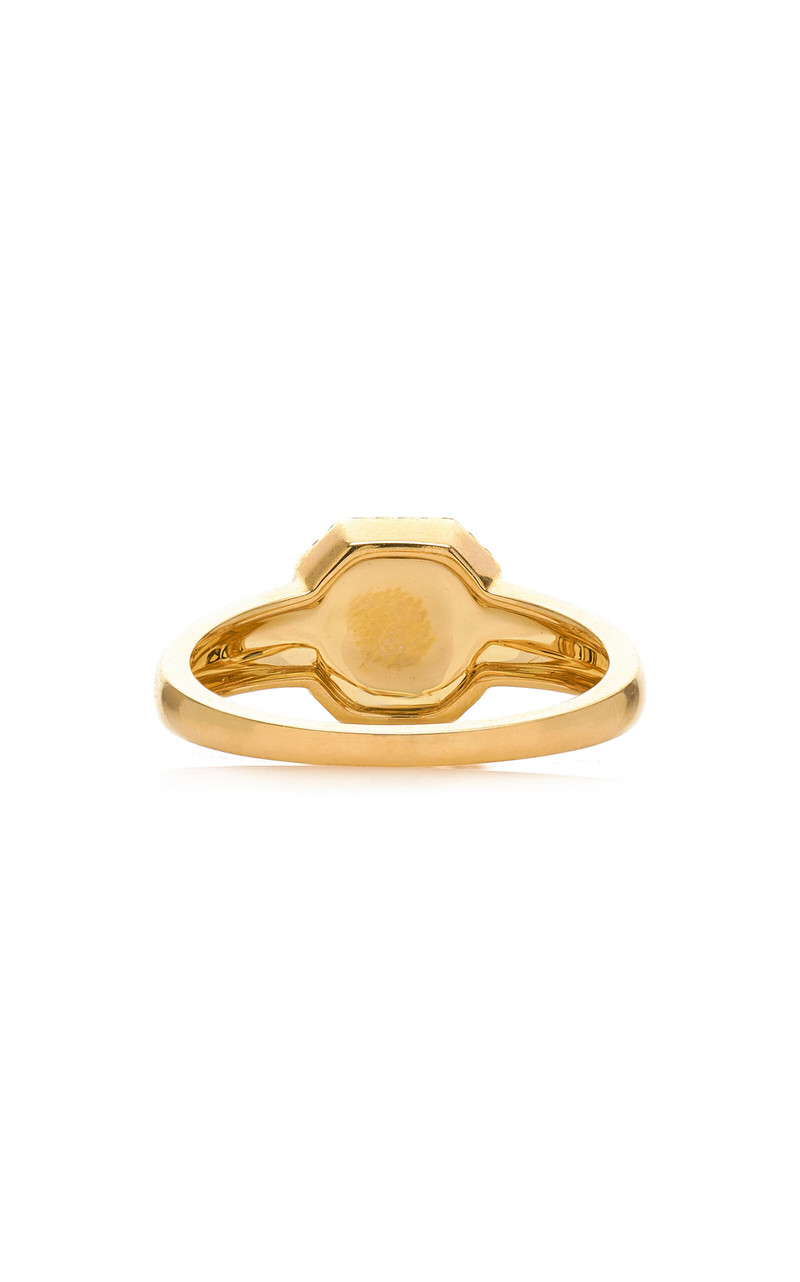 9K Yellow Gold, Diamond, And Onyx Ring black 5