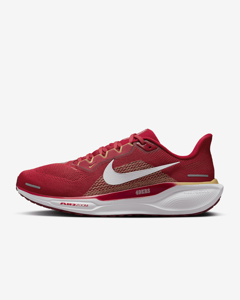 Nike Pegasus 41 NFL 샌프란시스코 49ers 남자의 도로 운동화 - 1